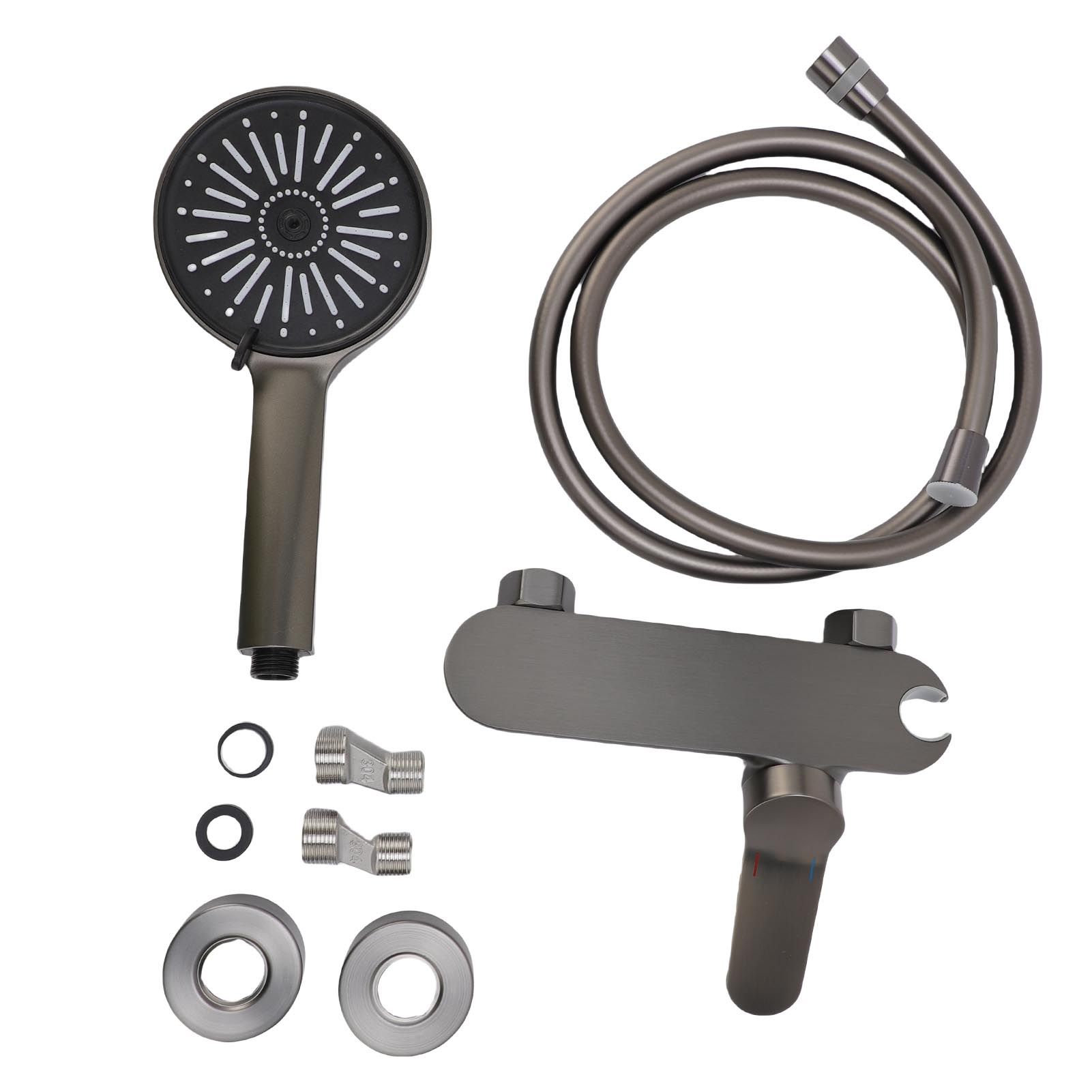 Handheld Shower Head Set Copper High Pressure 4 Modes Wall Mounted Single view 3