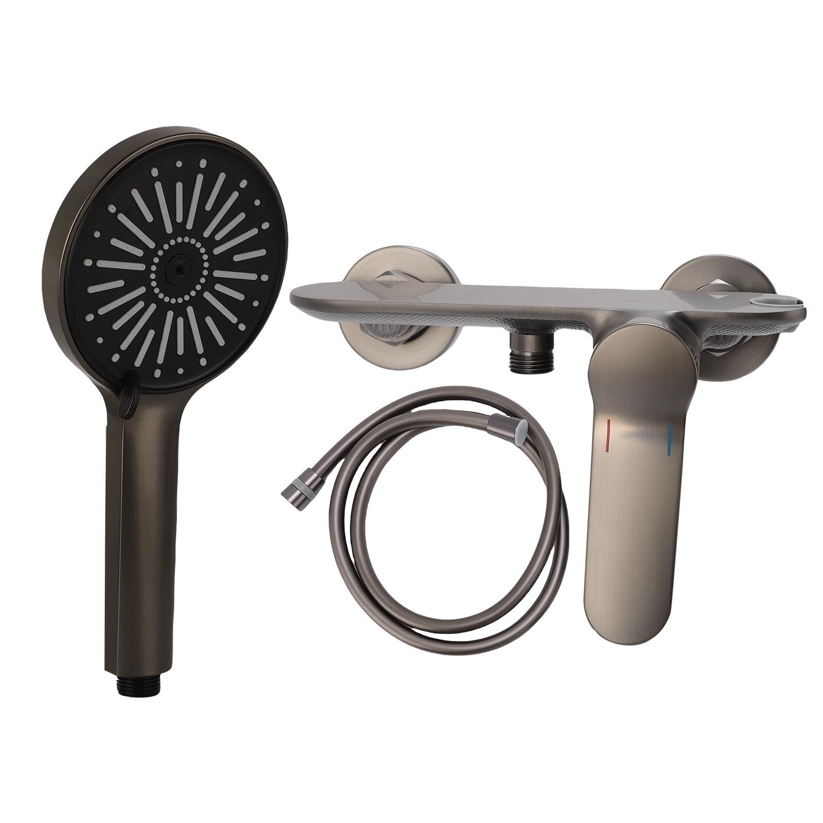 Handheld Shower Head Set Copper High Pressure 4 Modes Wall Mounted Single view 8