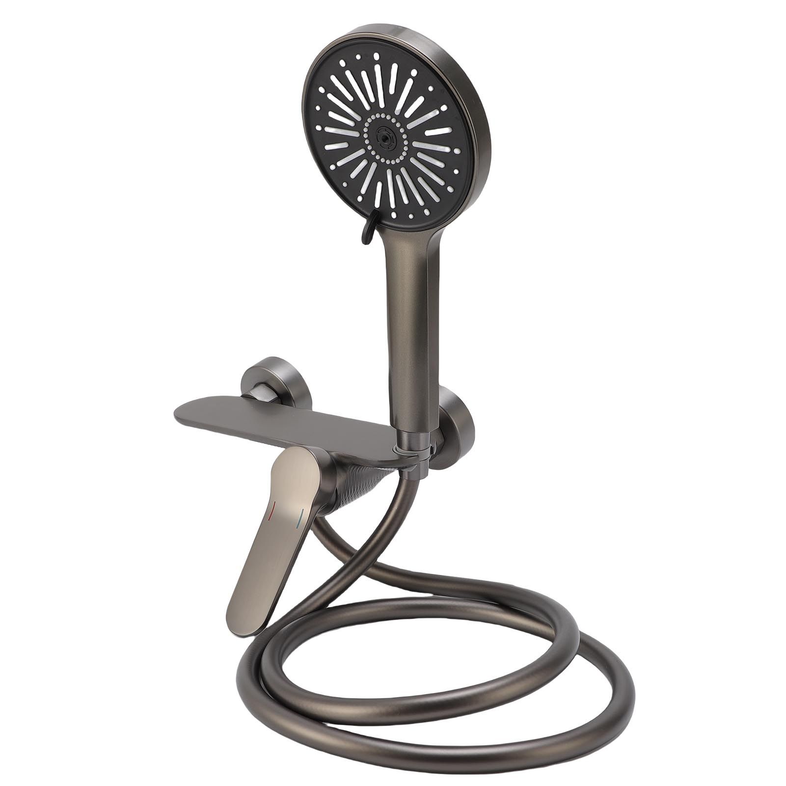 Handheld Shower Head Set Copper High Pressure 4 Modes Wall Mounted Single view 9