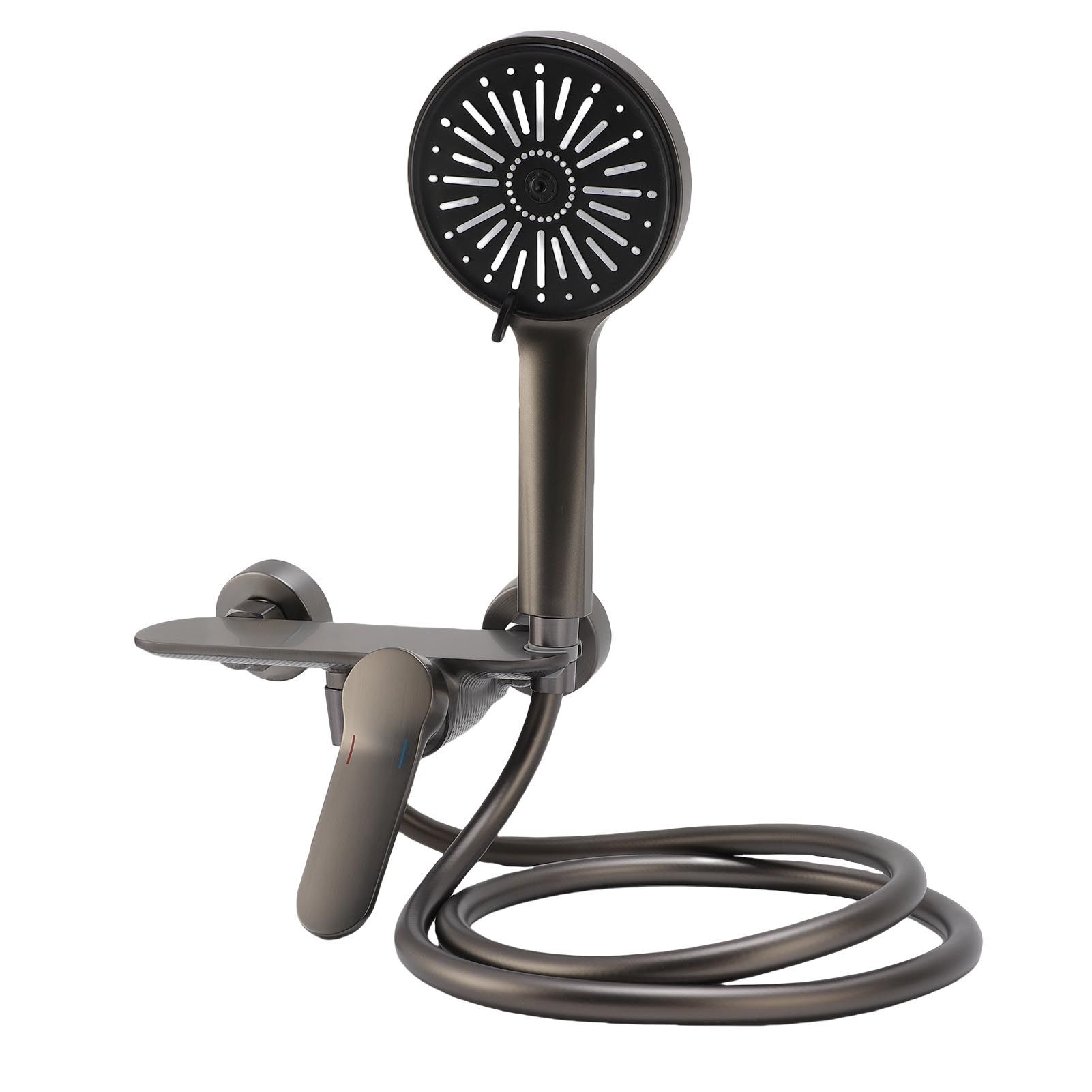 Handheld Shower Head Set Copper High Pressure 4 Modes Wall Mounted Single view 12