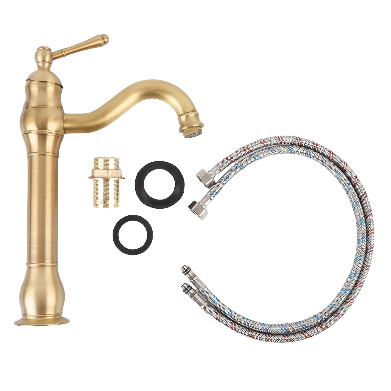 Single Handle Single Hole Vessel Sink Faucet Swivel Bathroom Faucet Hot and view 3
