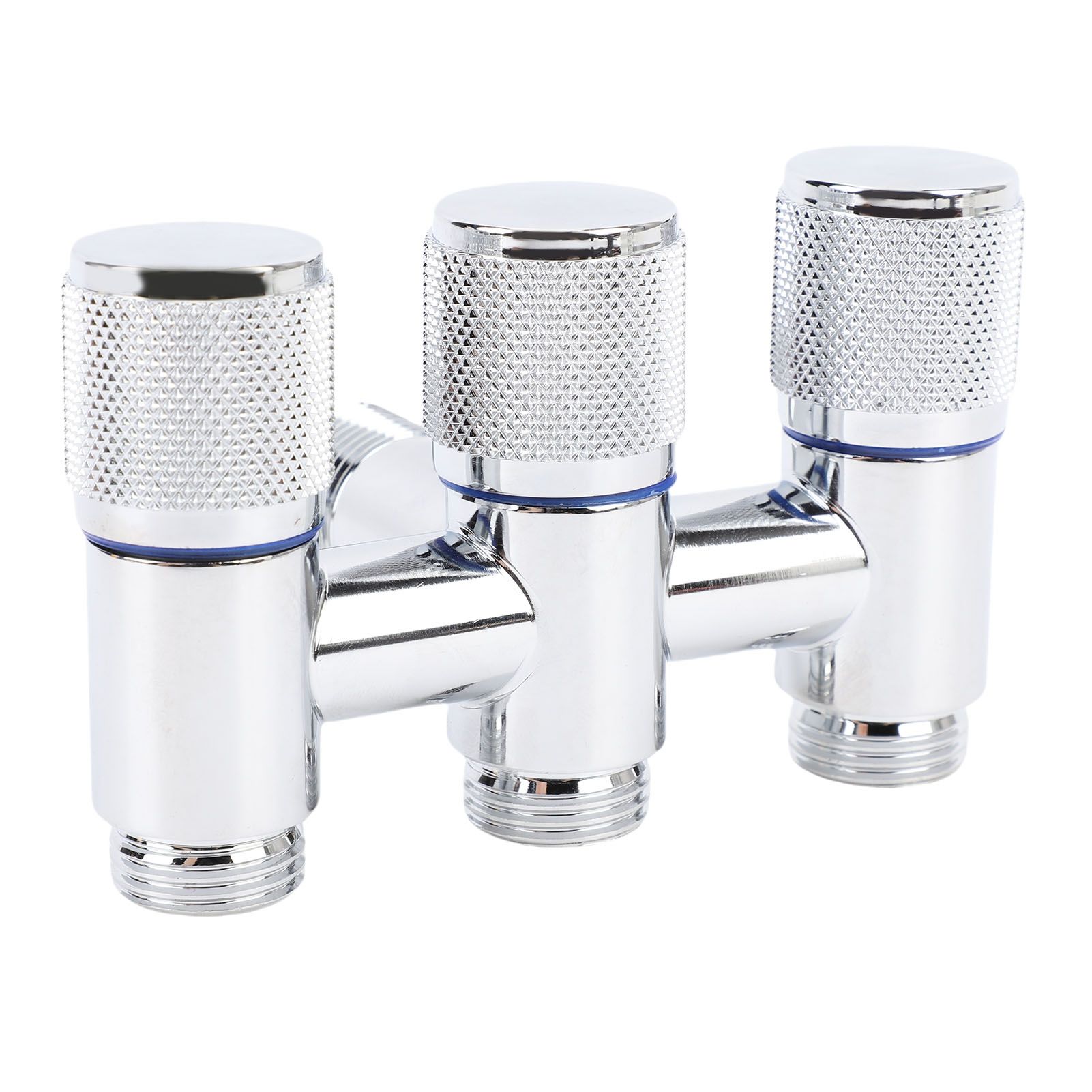 1 in 3 Out Faucet G1/2 Male Thread Stainless Steel 3 Way Water Splitter for view 4