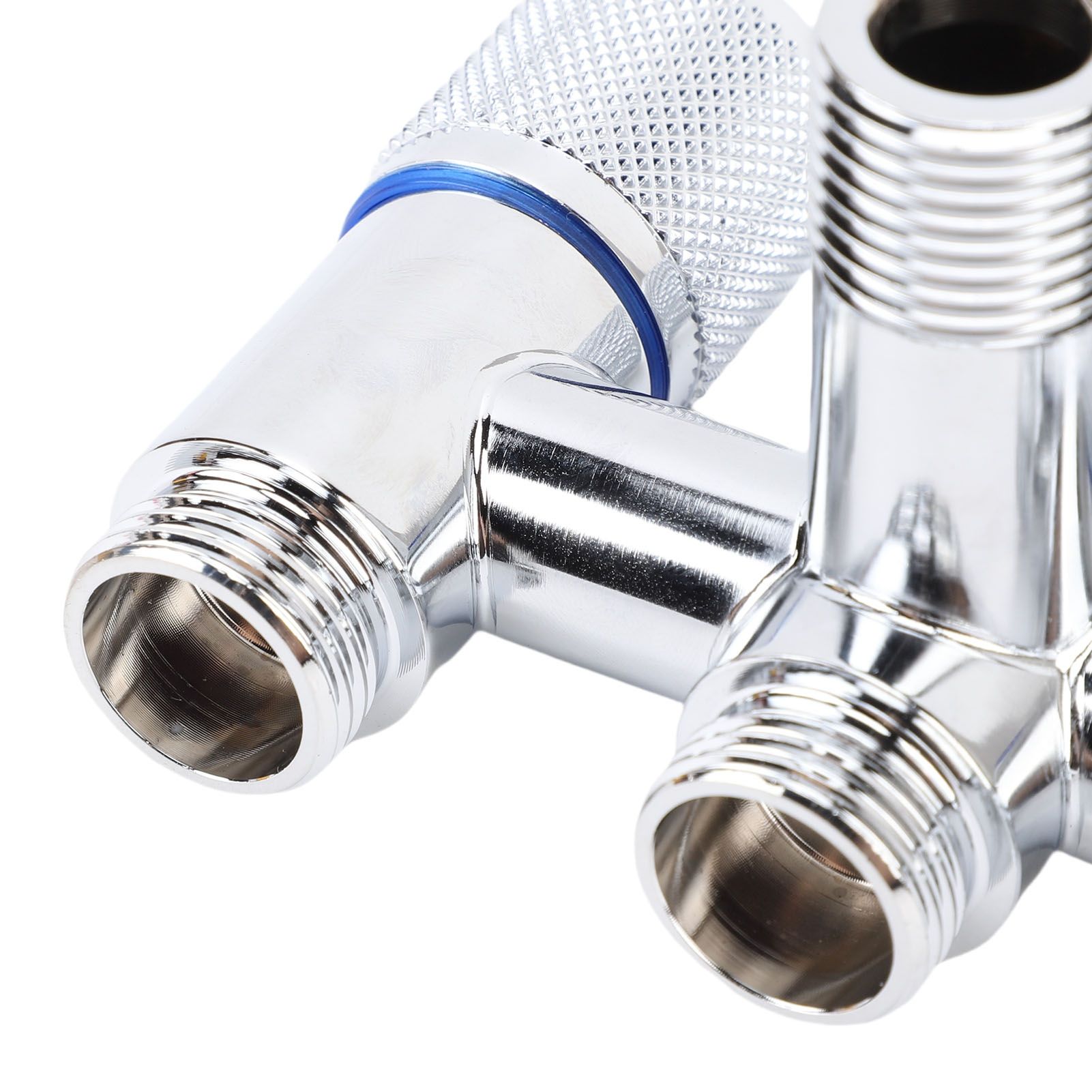1 in 3 Out Faucet G1/2 Male Thread Stainless Steel 3 Way Water Splitter for view 5