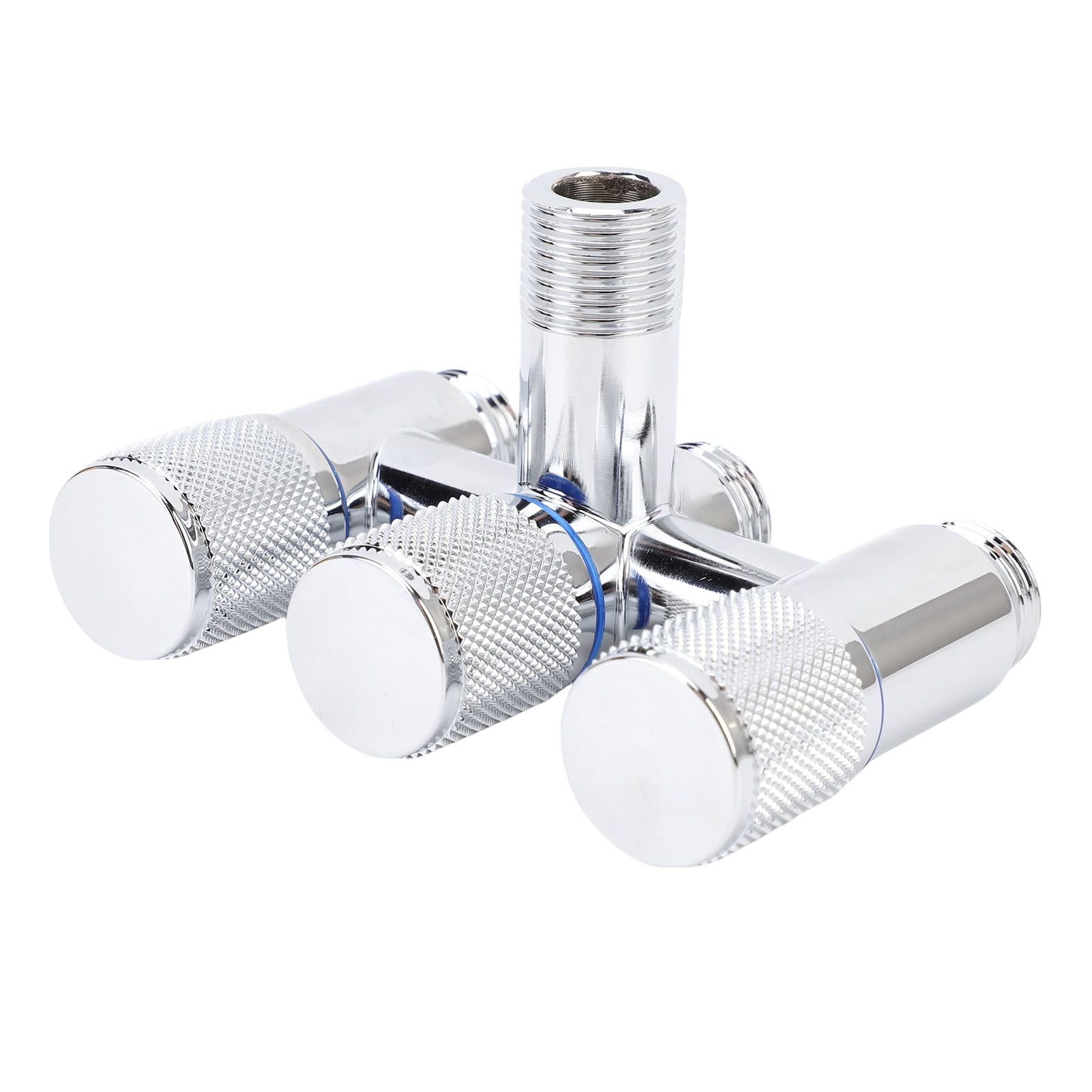 1 in 3 Out Faucet G1/2 Male Thread Stainless Steel 3 Way Water Splitter for view 11