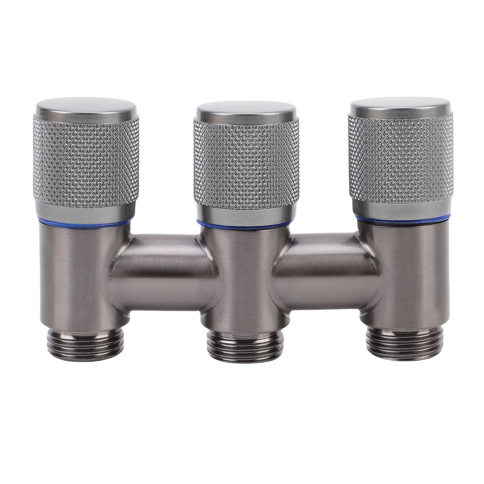 1 in 3 Out Faucet G1/2 Male Thread Stainless Steel 3 Way Water Splitter for