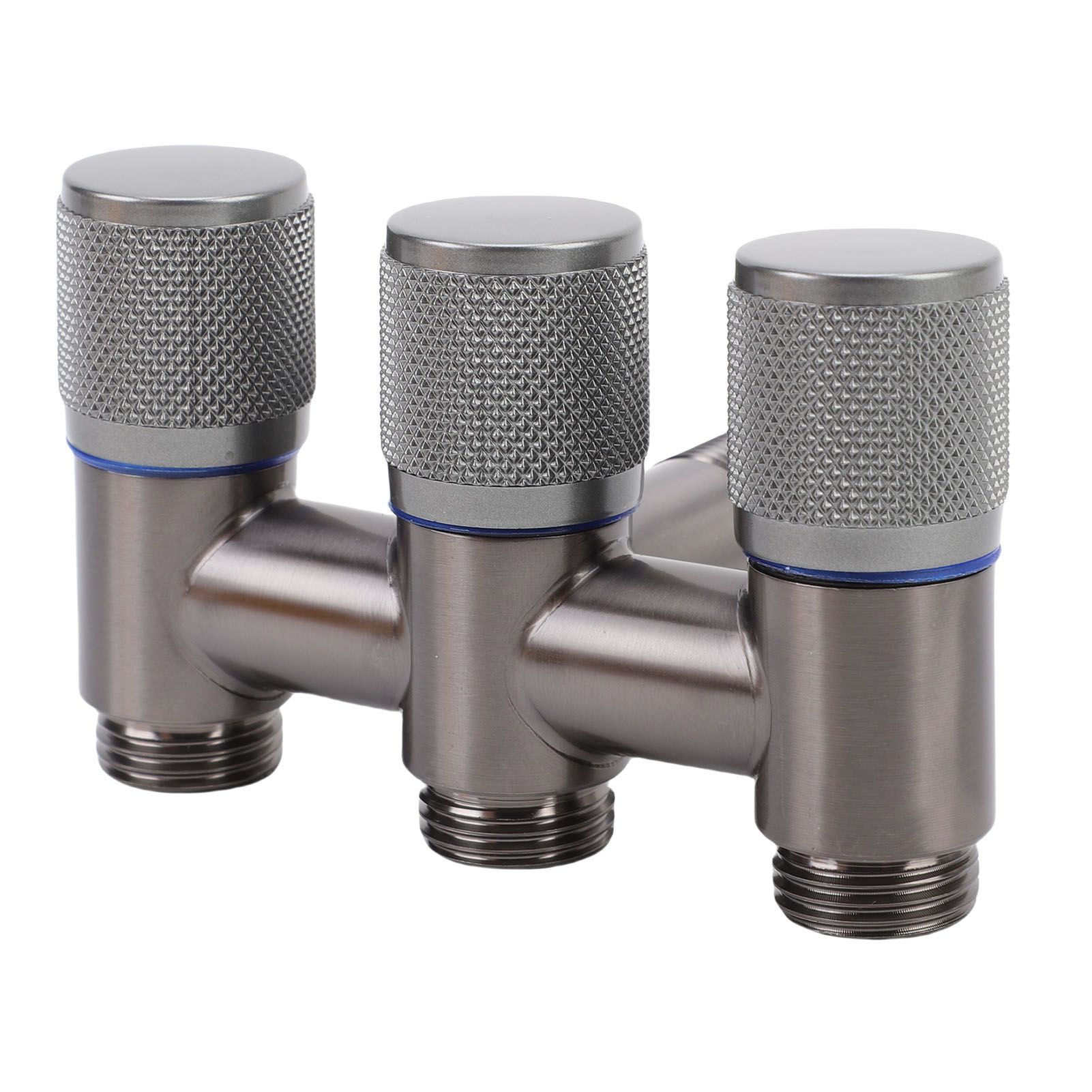 1 in 3 Out Faucet G1/2 Male Thread Stainless Steel 3 Way Water Splitter for view 6