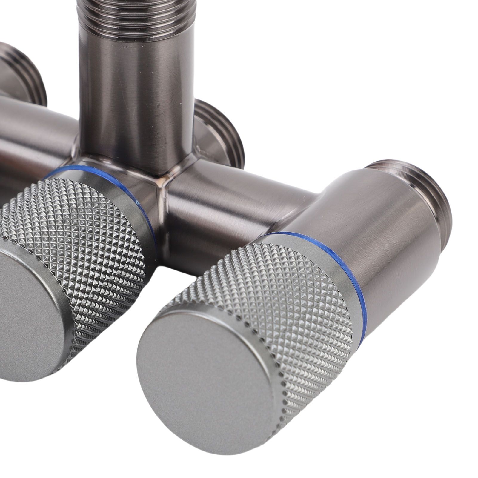 1 in 3 Out Faucet G1/2 Male Thread Stainless Steel 3 Way Water Splitter for view 7