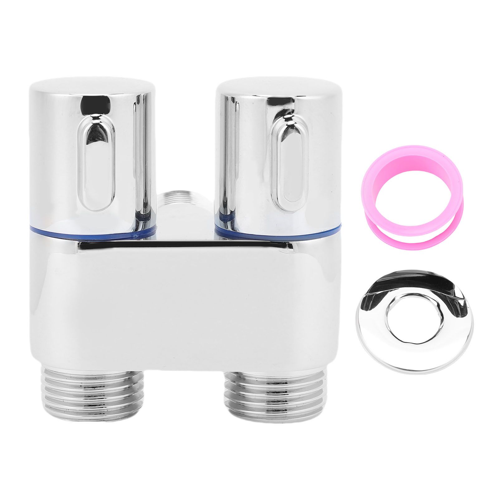 1 In 2 Out Angle Valve G1/2 Male Thread Double Control Metal Angle Valve for view 3