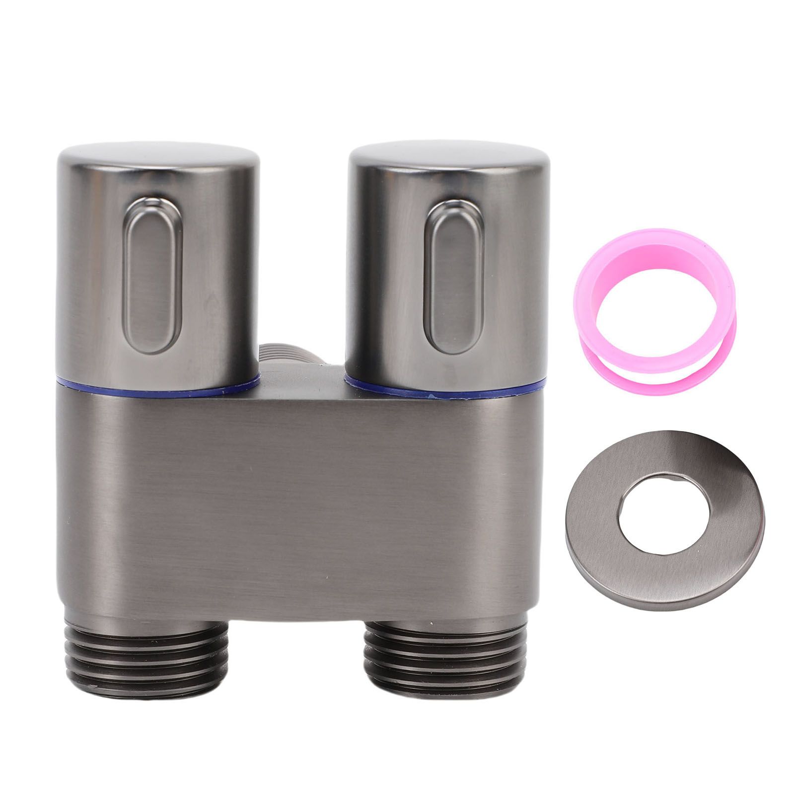 1 In 2 Out Angle Valve G1/2 Male Thread Double Control Metal Angle Valve for view 3