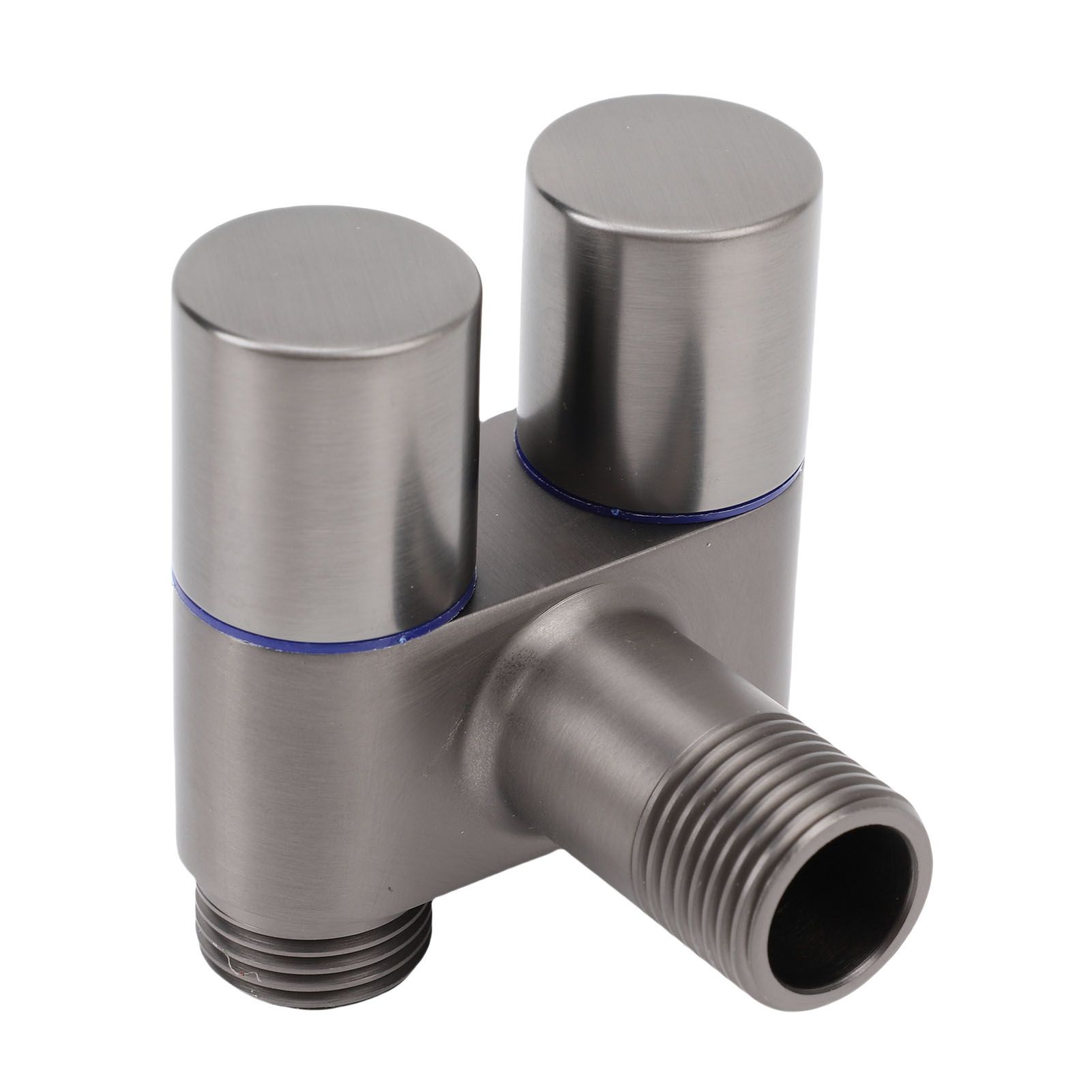 1 In 2 Out Angle Valve G1/2 Male Thread Double Control Metal Angle Valve for view 12