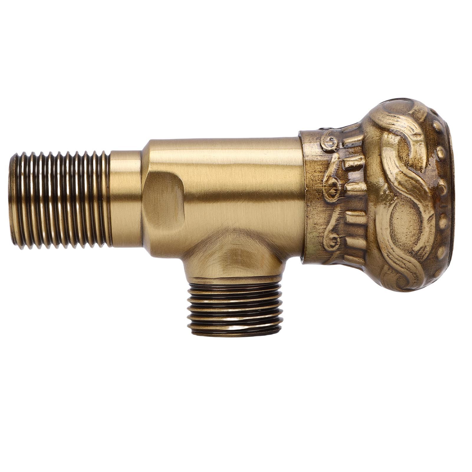 Angle Stop Valve G1/2 Pressure Proof Copper Cold Hot Water Angle Water Stop — image 1