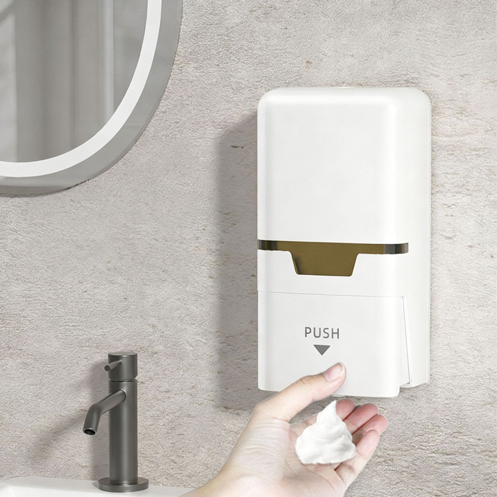 Manual Soap Dispenser 800ml Kitchen Bathroom Wall Mounted Commercial Liquid view 11