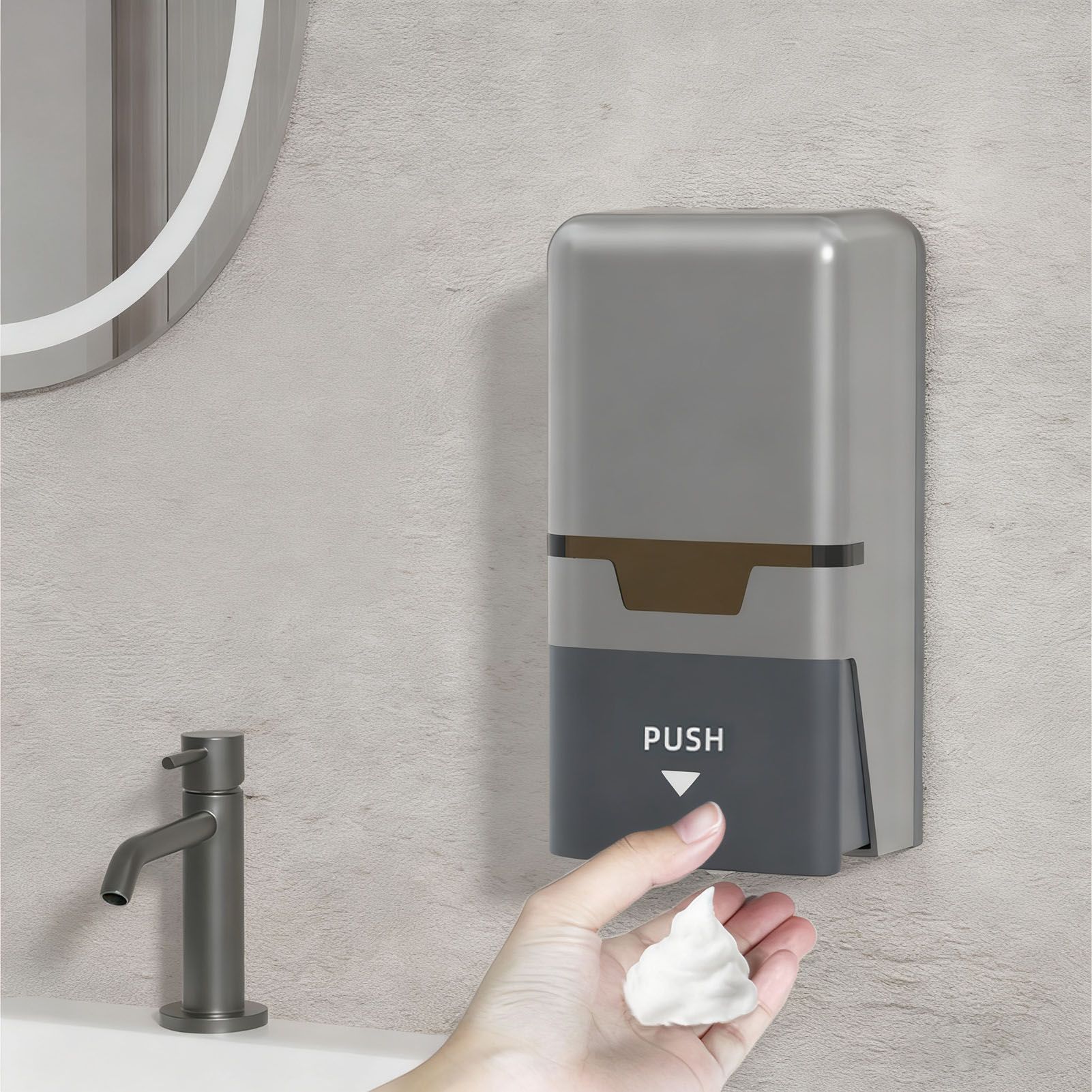 Manual Soap Dispenser 800ml Kitchen Bathroom Wall Mounted Commercial Liquid view 11
