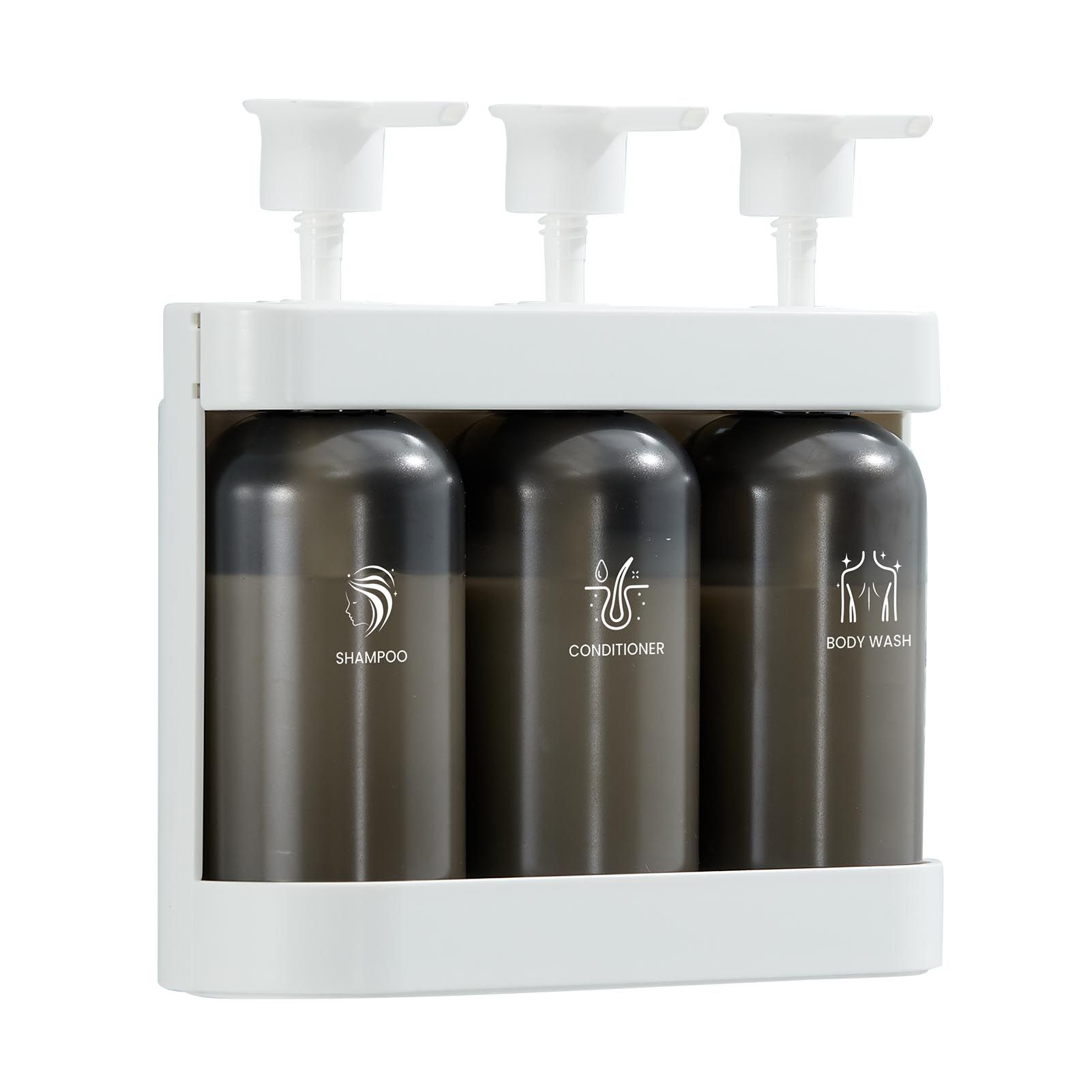 Shower Soap Dispenser Wall Mounted Shower Dispenser 3 Chamber Shampoo