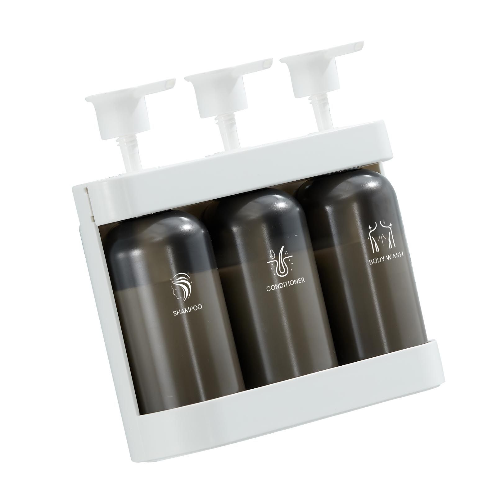 Shower Soap Dispenser Wall Mounted Shower Dispenser 3 Chamber Shampoo view 10