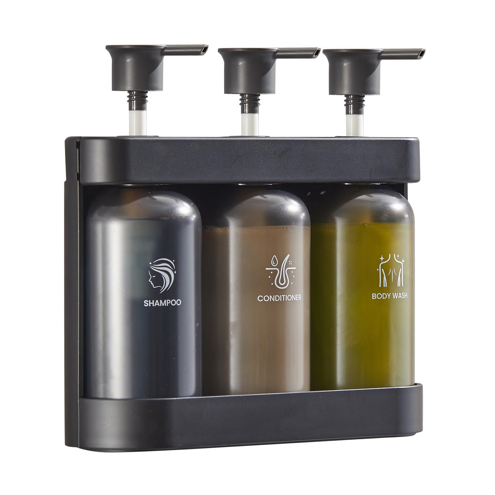Shower Soap Dispenser Wall Mounted Shower Dispenser 3 Chamber Shampoo