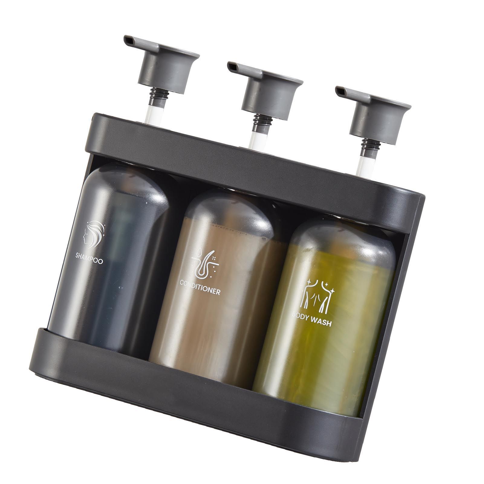 Shower Soap Dispenser Wall Mounted Shower Dispenser 3 Chamber Shampoo view 4
