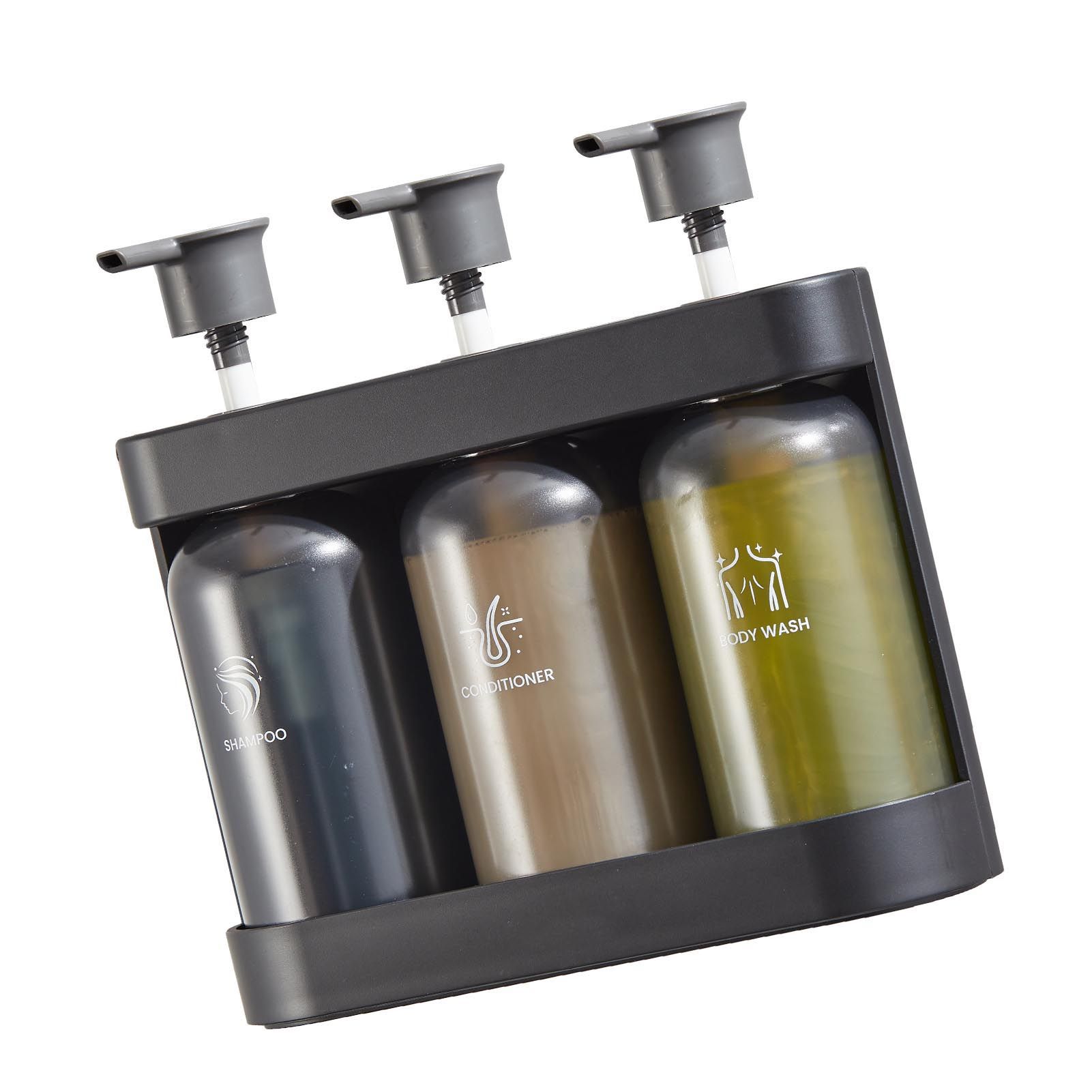 Shower Soap Dispenser Wall Mounted Shower Dispenser 3 Chamber Shampoo view 9