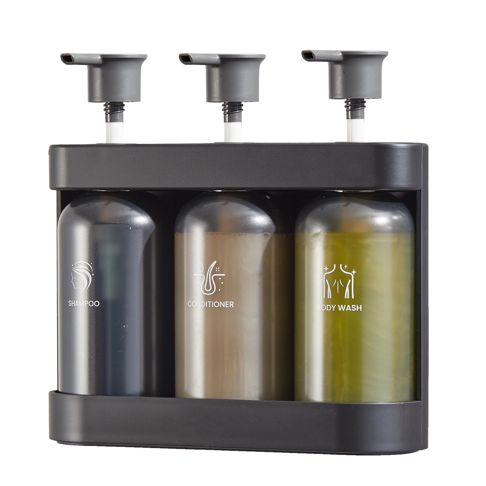 Shower Soap Dispenser Wall Mounted Shower Dispenser 3 Chamber Shampoo view 12