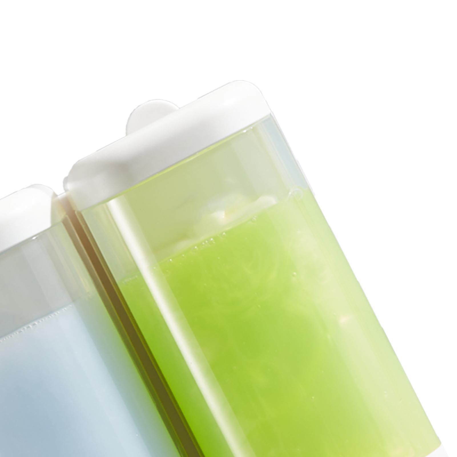 Manual Liquid Soap Dispenser 2 Chambers 480ml Leakproof Wall Mount Soap and view 5