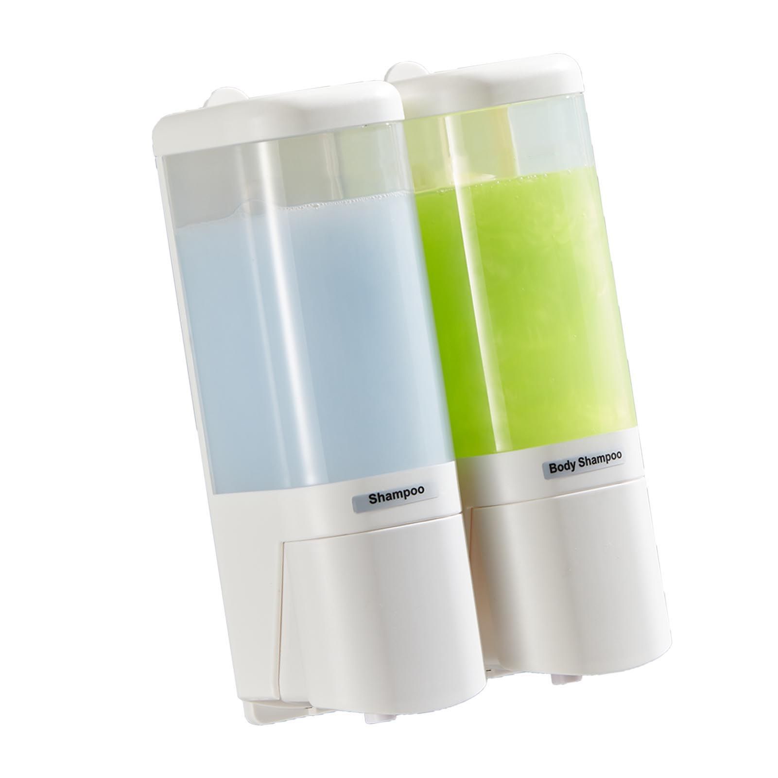 Manual Liquid Soap Dispenser 2 Chambers 480ml Leakproof Wall Mount Soap and view 8