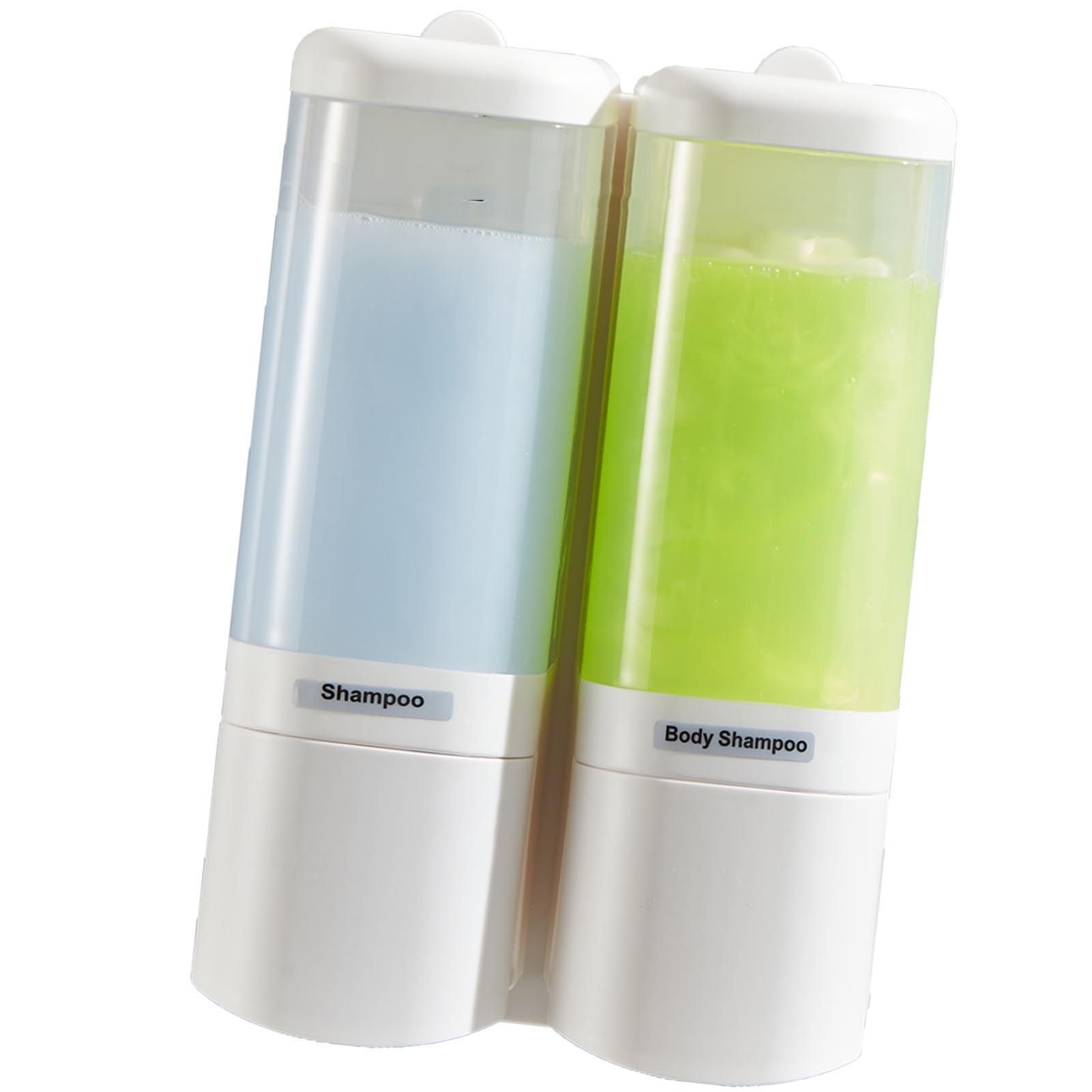 Manual Liquid Soap Dispenser 2 Chambers 480ml Leakproof Wall Mount Soap and view 9
