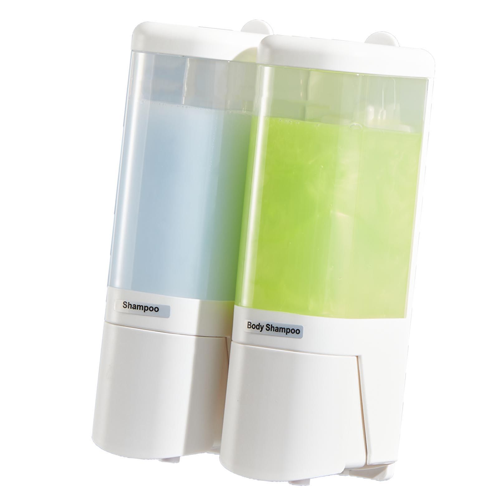 Manual Liquid Soap Dispenser 2 Chambers 480ml Leakproof Wall Mount Soap and view 10