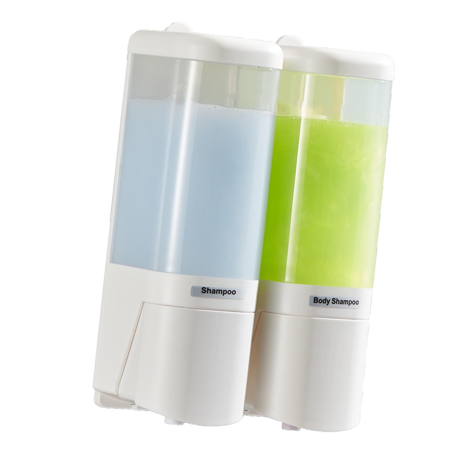 Manual Liquid Soap Dispenser 2 Chambers 480ml Leakproof Wall Mount Soap and view 11