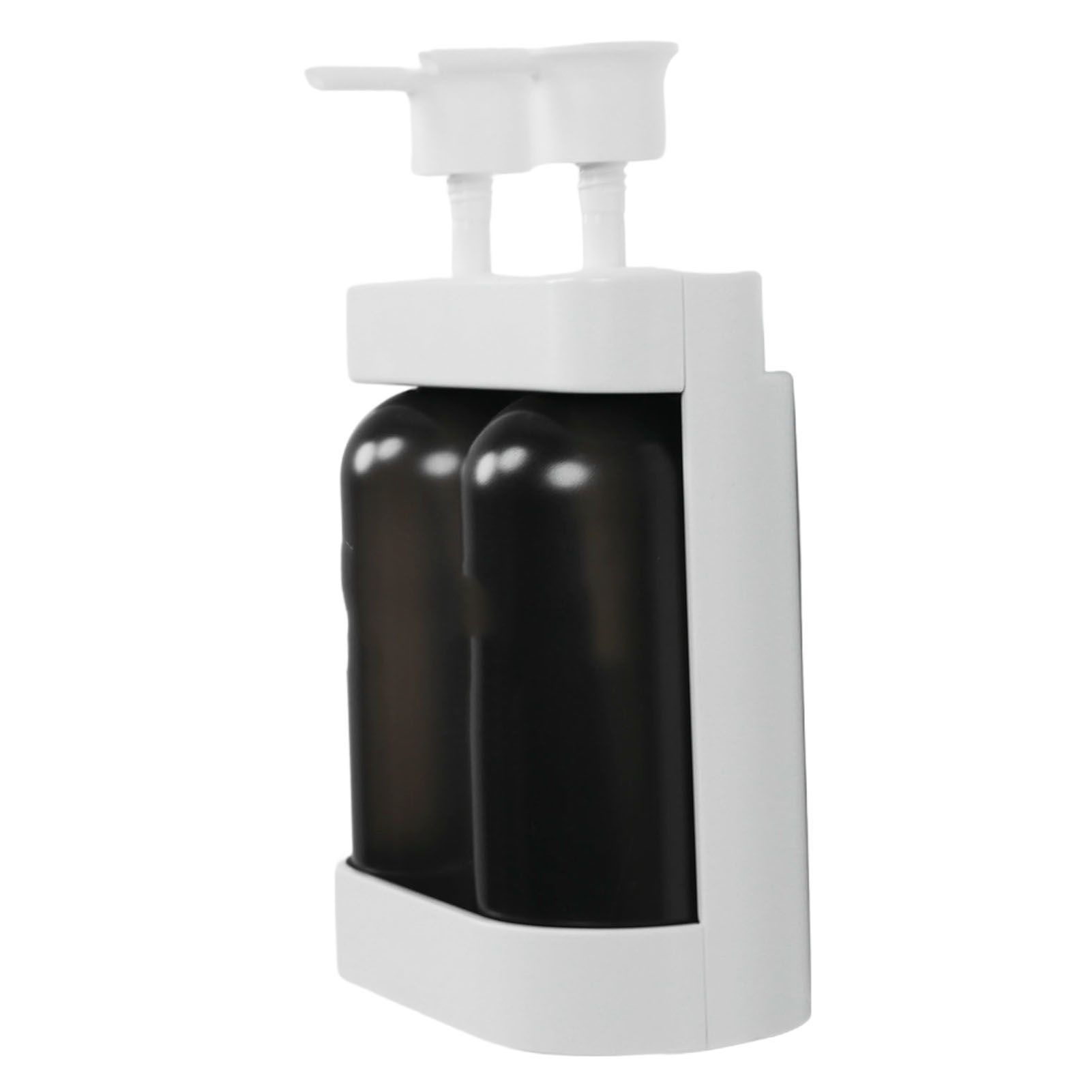 Liquid Soap Dispenser 2 Chamber 2x380ml Refillable Wall Mount Manual Soap view 4