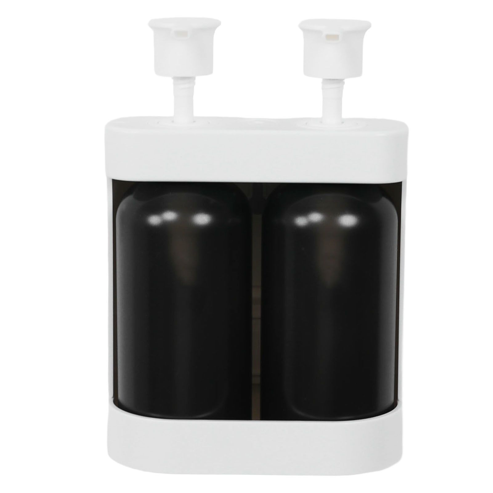 Liquid Soap Dispenser 2 Chamber 2x380ml Refillable Wall Mount Manual Soap view 8