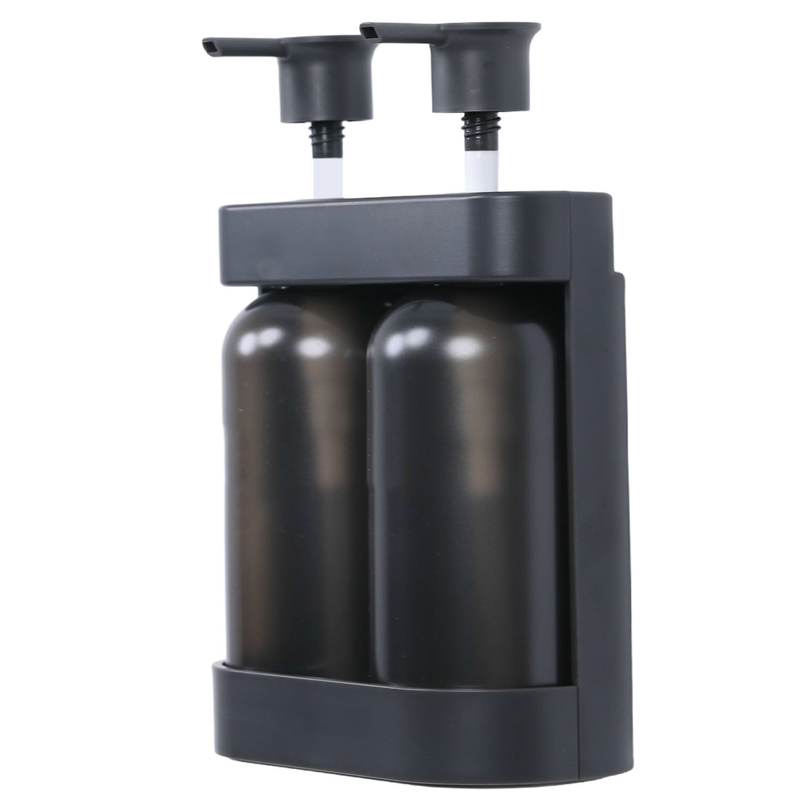 Liquid Soap Dispenser 2 Chamber 2x380ml Refillable Wall Mount Manual Soap view 12