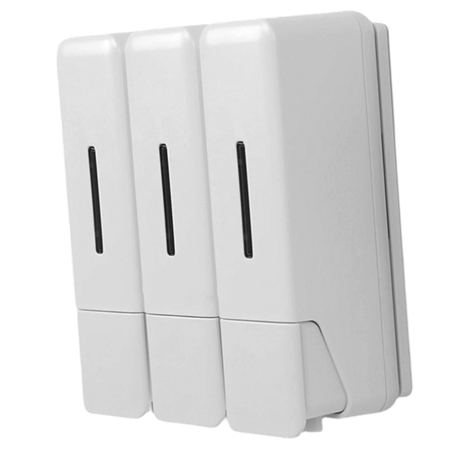 Shower Soap Dispenser 250ml 3 Chamber Leakproof Wall Mount Manual Shampoo and view 4