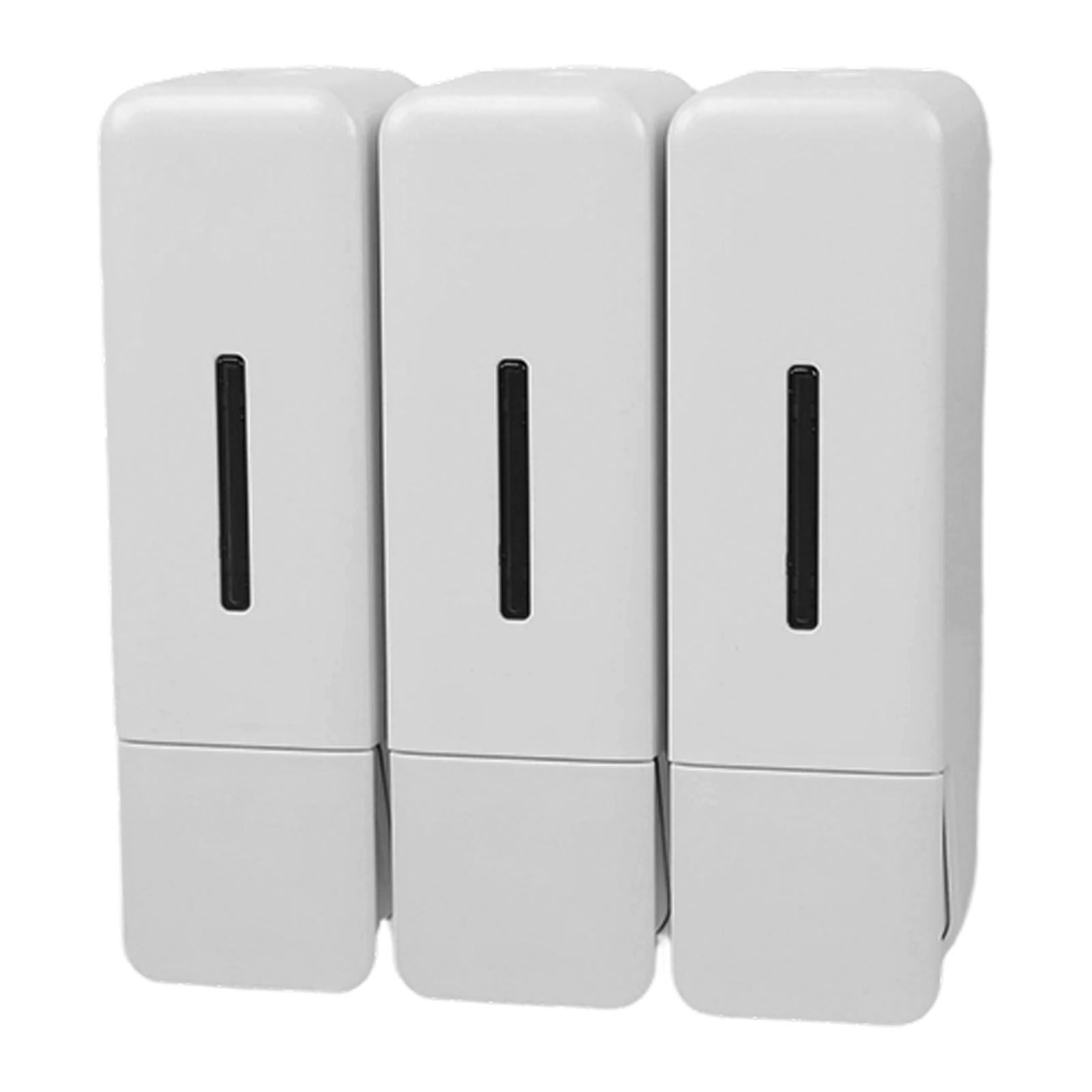 Shower Soap Dispenser 250ml 3 Chamber Leakproof Wall Mount Manual Shampoo and view 7