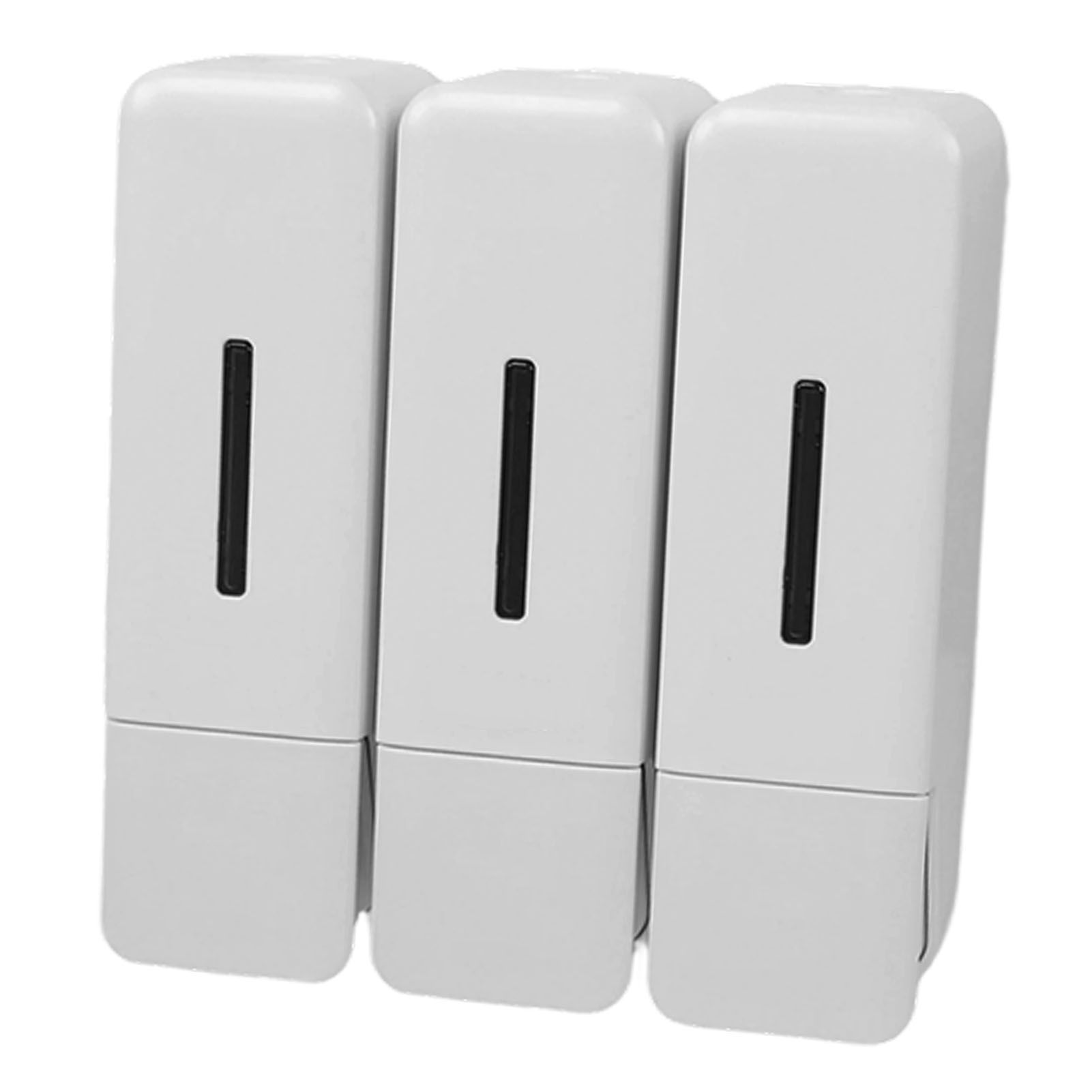 Shower Soap Dispenser 250ml 3 Chamber Leakproof Wall Mount Manual Shampoo and view 9
