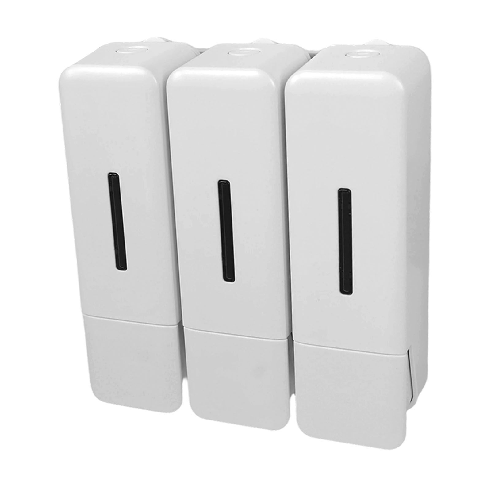 Shower Soap Dispenser 250ml 3 Chamber Leakproof Wall Mount Manual Shampoo and view 10