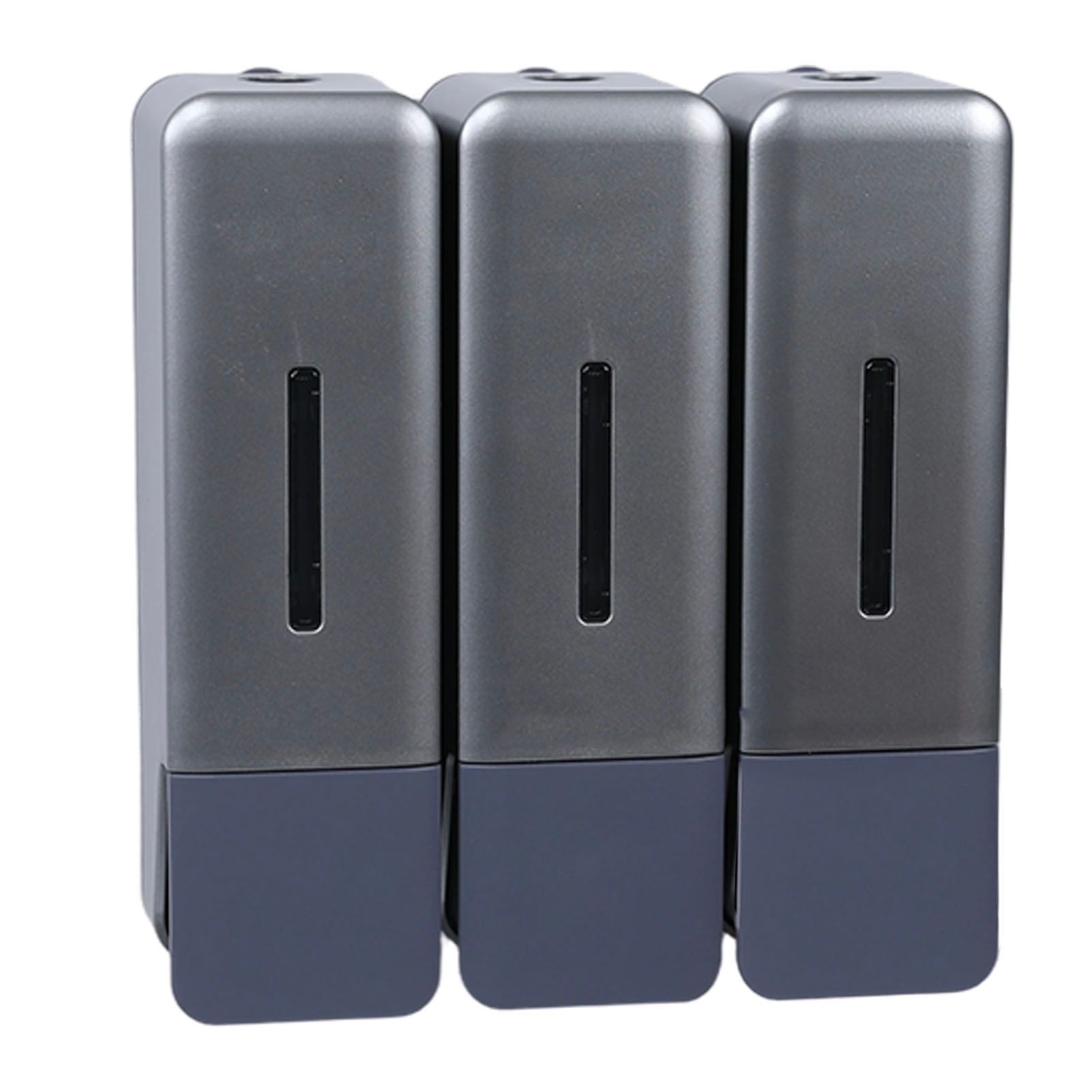 Shower Soap Dispenser 250ml 3 Chamber Leakproof Wall Mount Manual Shampoo and view 4