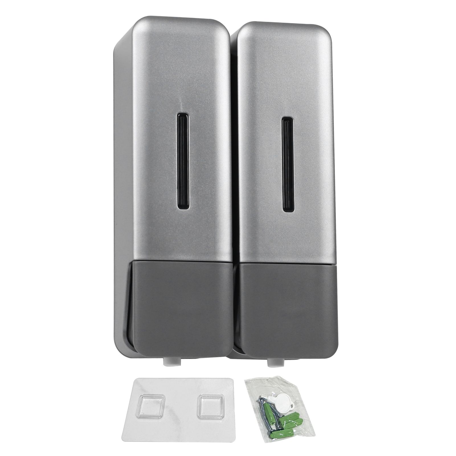 2 Chamber Shower Soap Dispenser Wall Mounted Shampoo Dispenser for Bathroom view 3