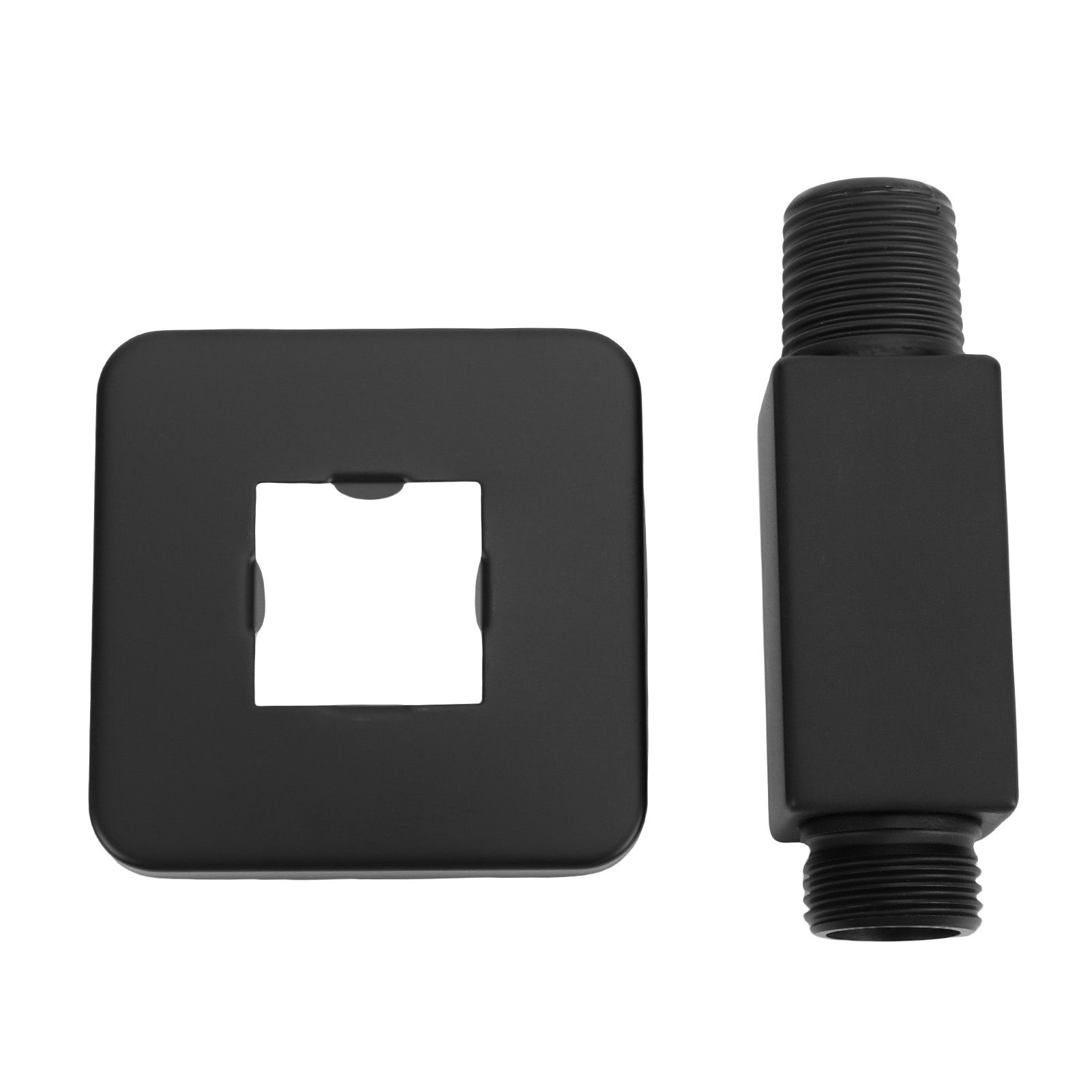 Straight Shower Arm 8.5cm Black Stainless Steel Ceiling Mount Square Shower view 3