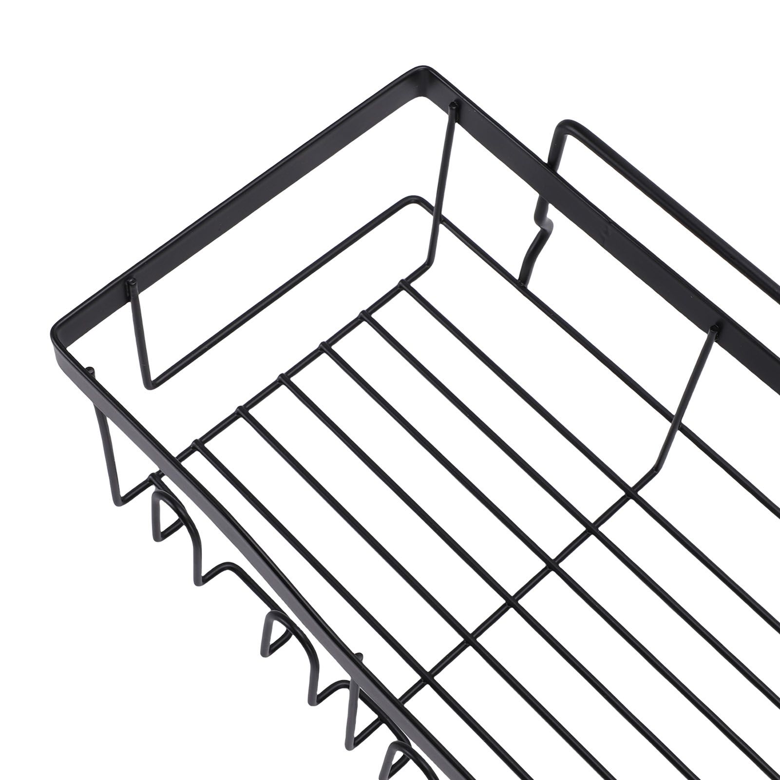 Wall Shower Shelf Carbon Steel Floating Mount Adjustable Height for Bathroom view 7