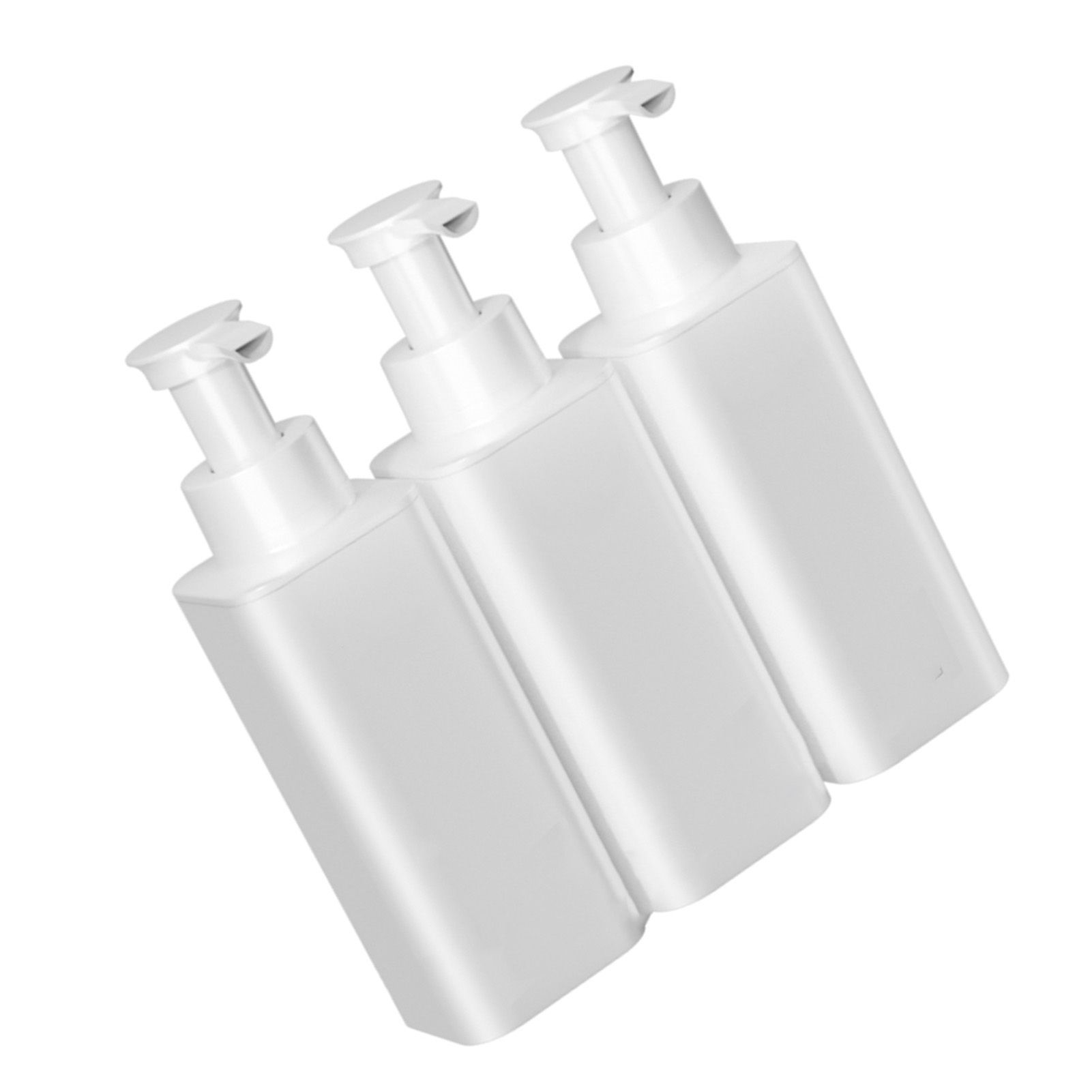 3 Chamber Soap Dispenser Wall Mount Manual Shampoo Liquid Container Leakproof
