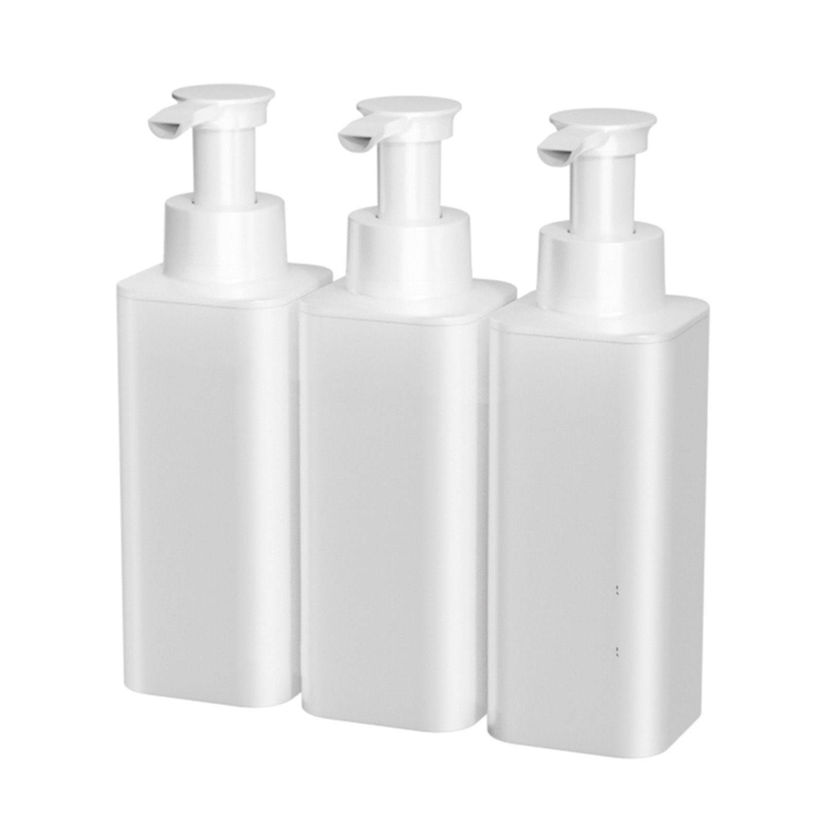 3 Chamber Soap Dispenser Wall Mount Manual Shampoo Liquid Container Leakproof view 3