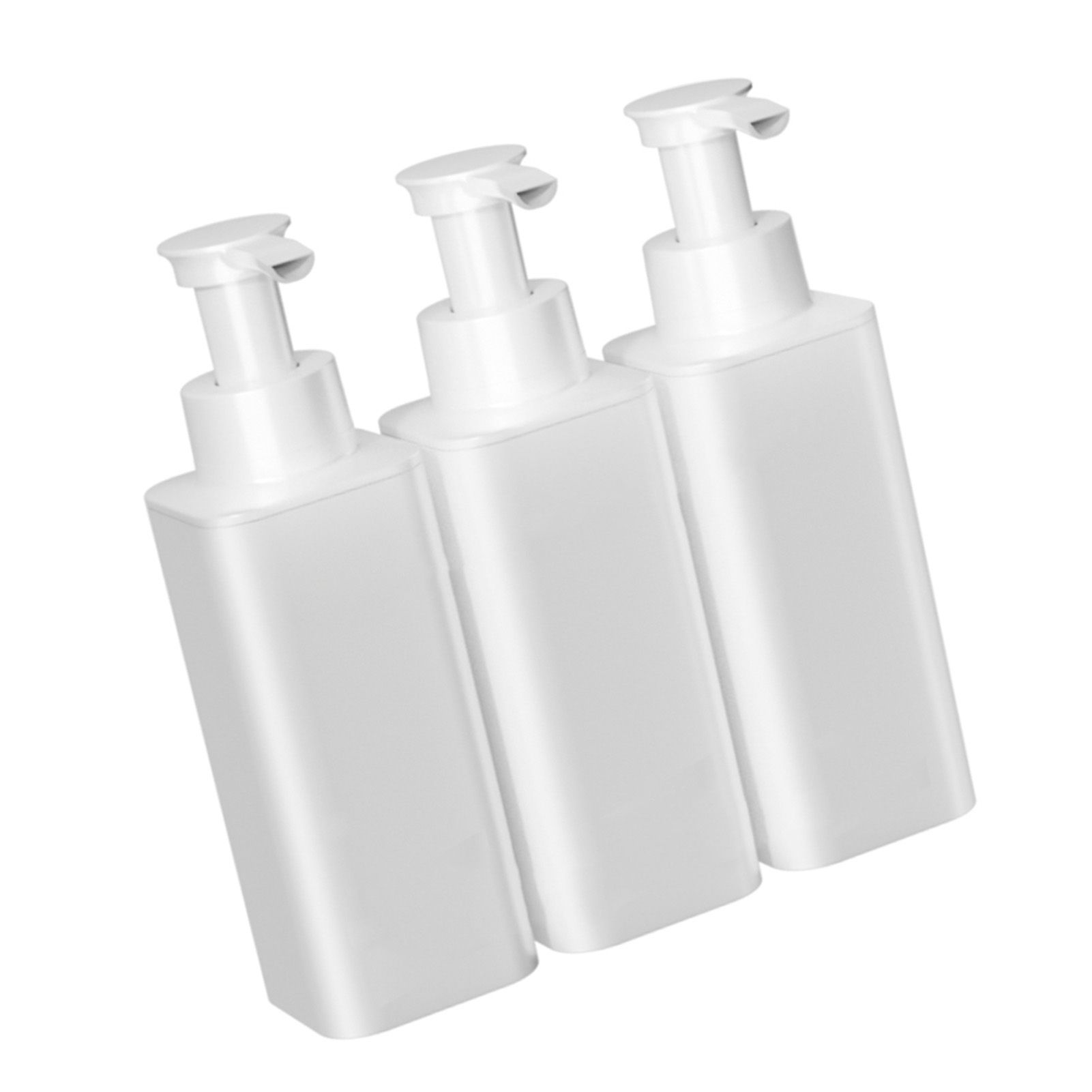 3 Chamber Soap Dispenser Wall Mount Manual Shampoo Liquid Container Leakproof view 4