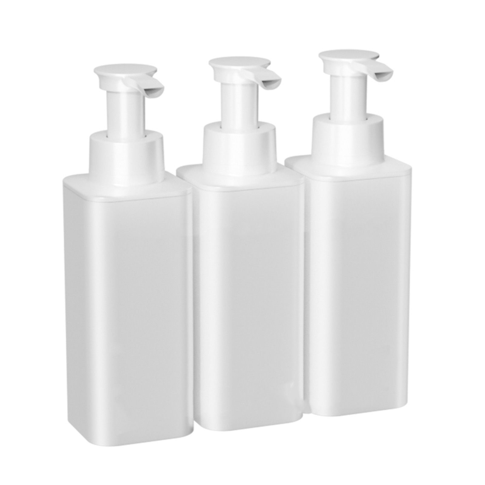 3 Chamber Soap Dispenser Wall Mount Manual Shampoo Liquid Container Leakproof view 6