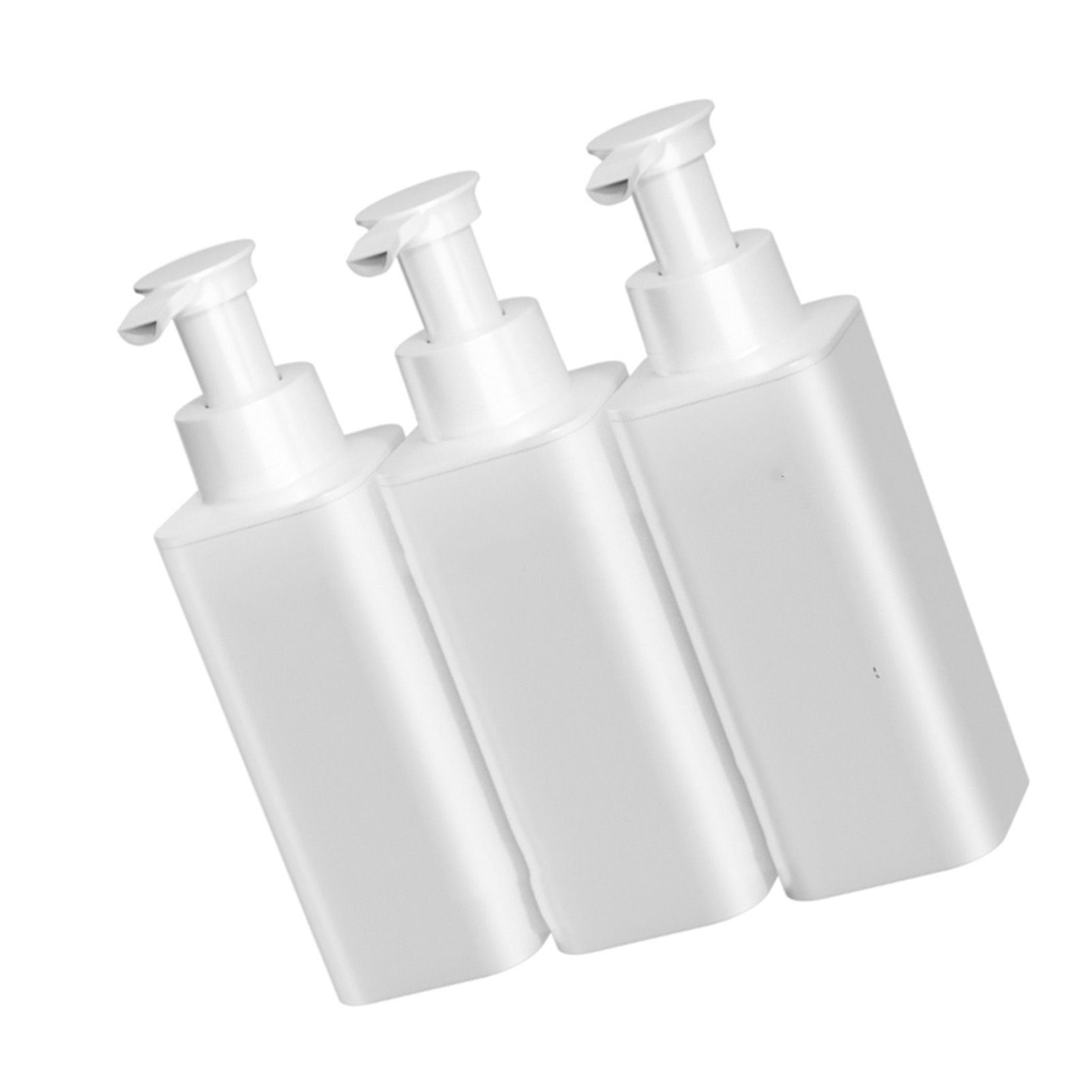 3 Chamber Soap Dispenser Wall Mount Manual Shampoo Liquid Container Leakproof view 8