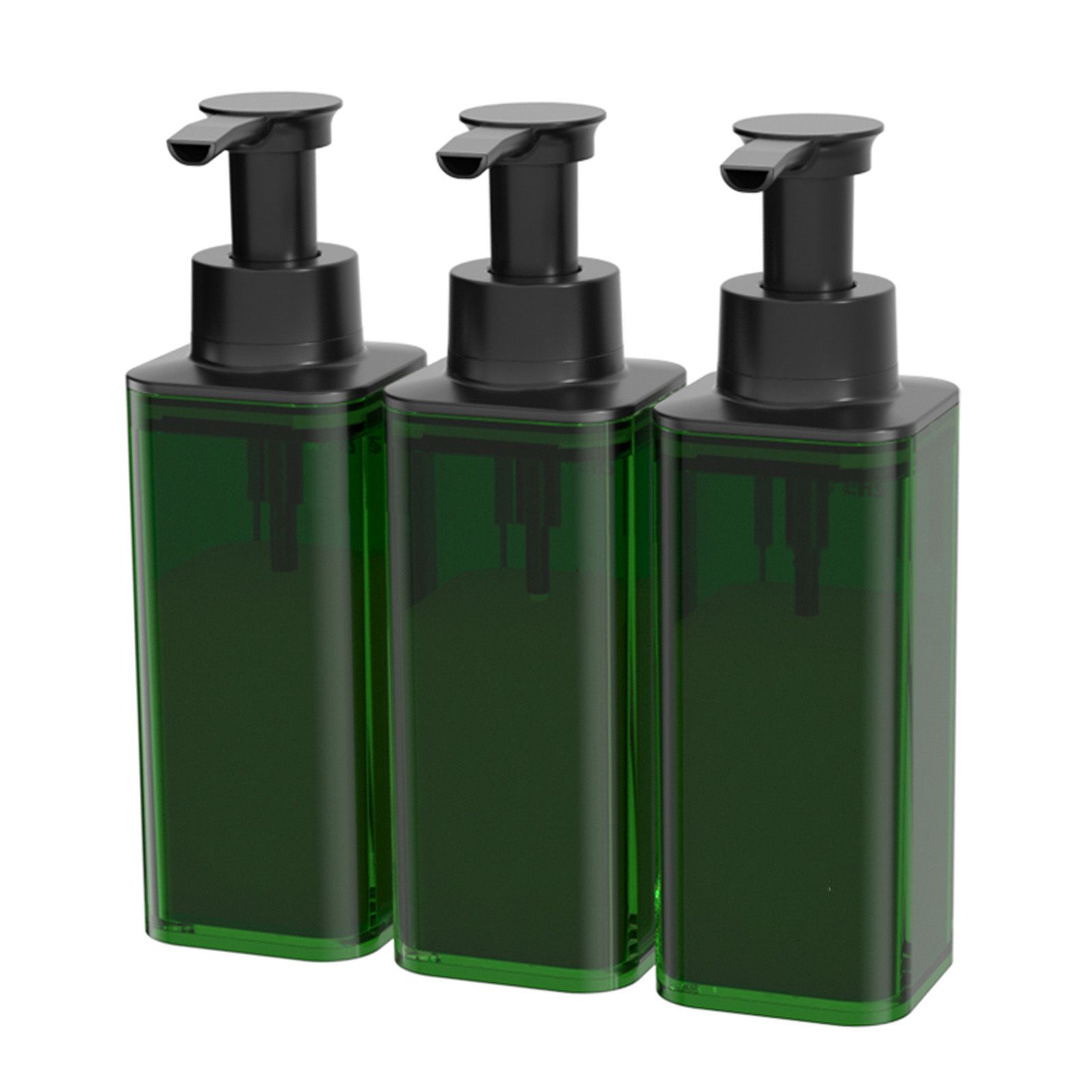 3 Chamber Soap Dispenser Wall Mount Manual Shampoo Liquid Container Leakproof view 3