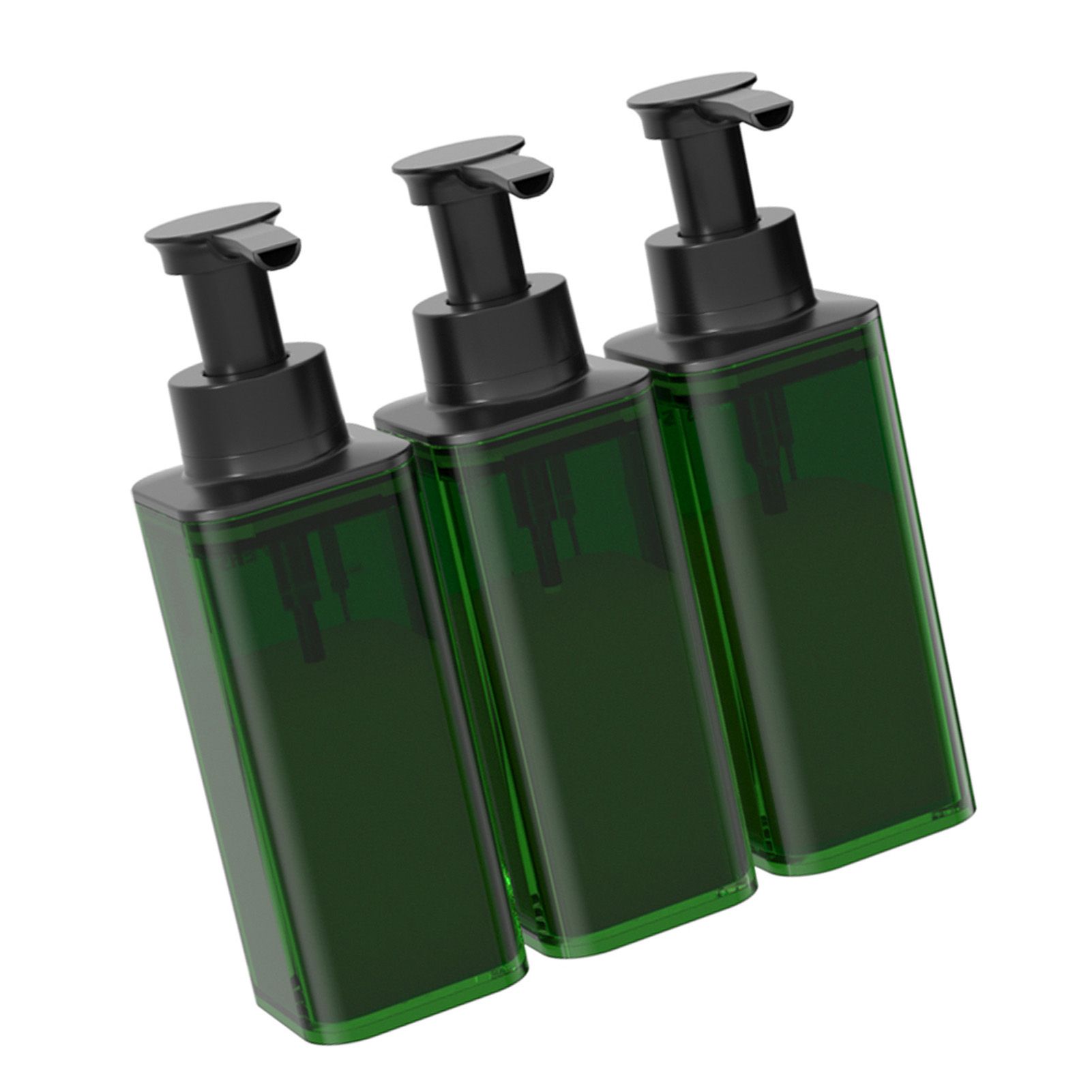 3 Chamber Soap Dispenser Wall Mount Manual Shampoo Liquid Container Leakproof view 4