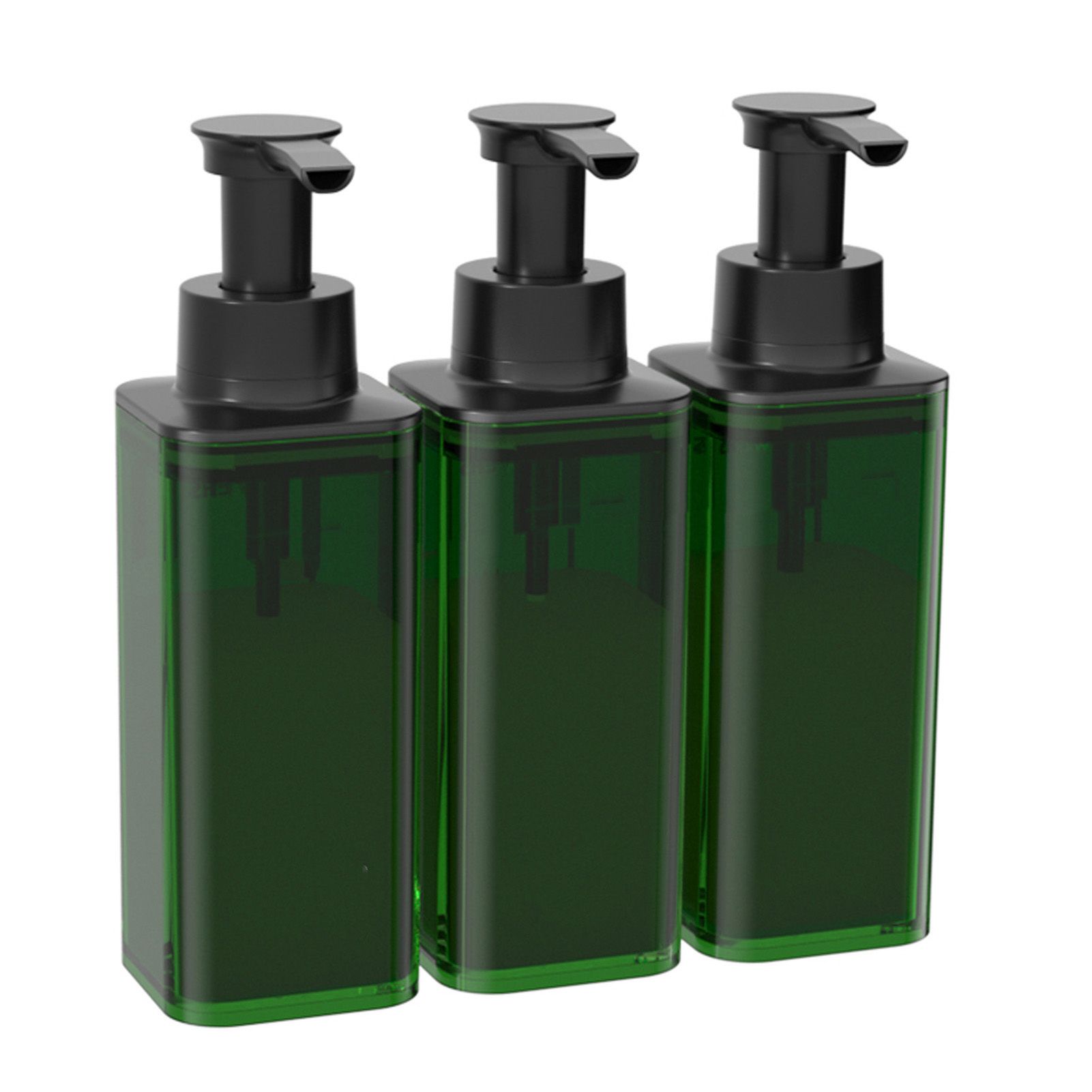 3 Chamber Soap Dispenser Wall Mount Manual Shampoo Liquid Container Leakproof view 6
