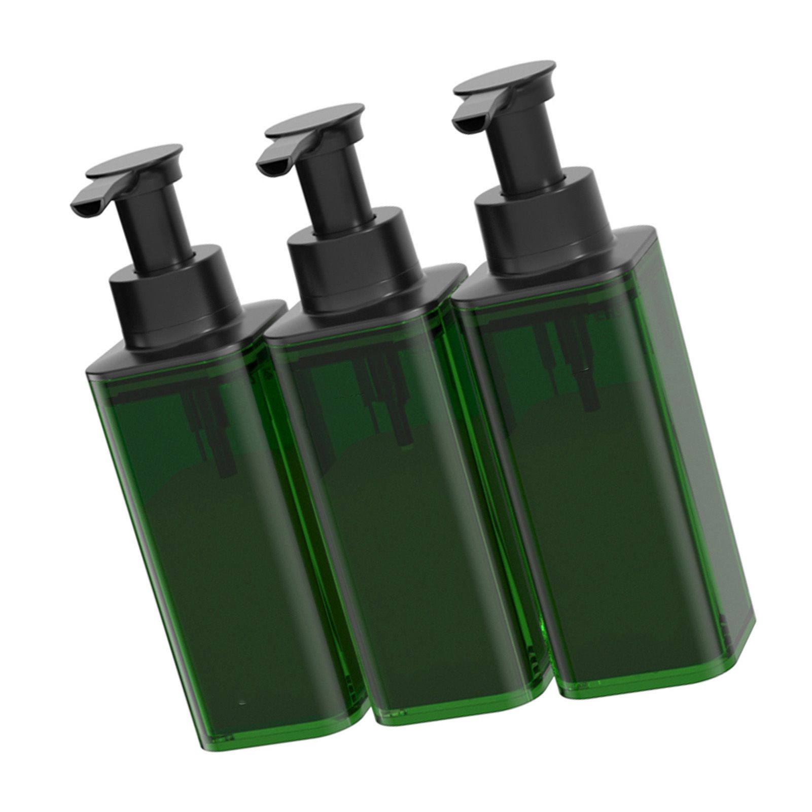 3 Chamber Soap Dispenser Wall Mount Manual Shampoo Liquid Container Leakproof view 7