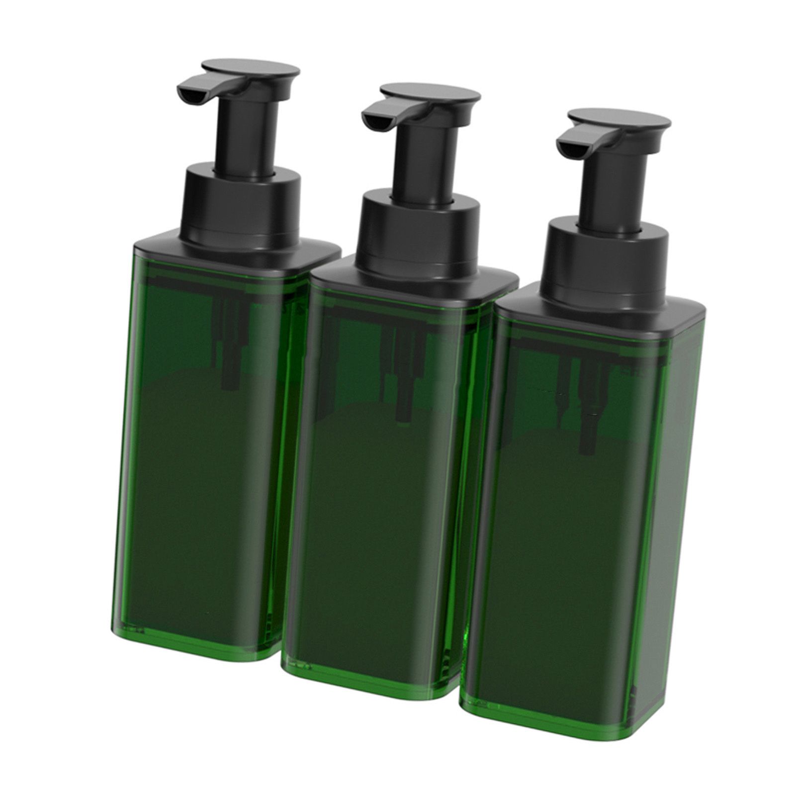 3 Chamber Soap Dispenser Wall Mount Manual Shampoo Liquid Container Leakproof view 8