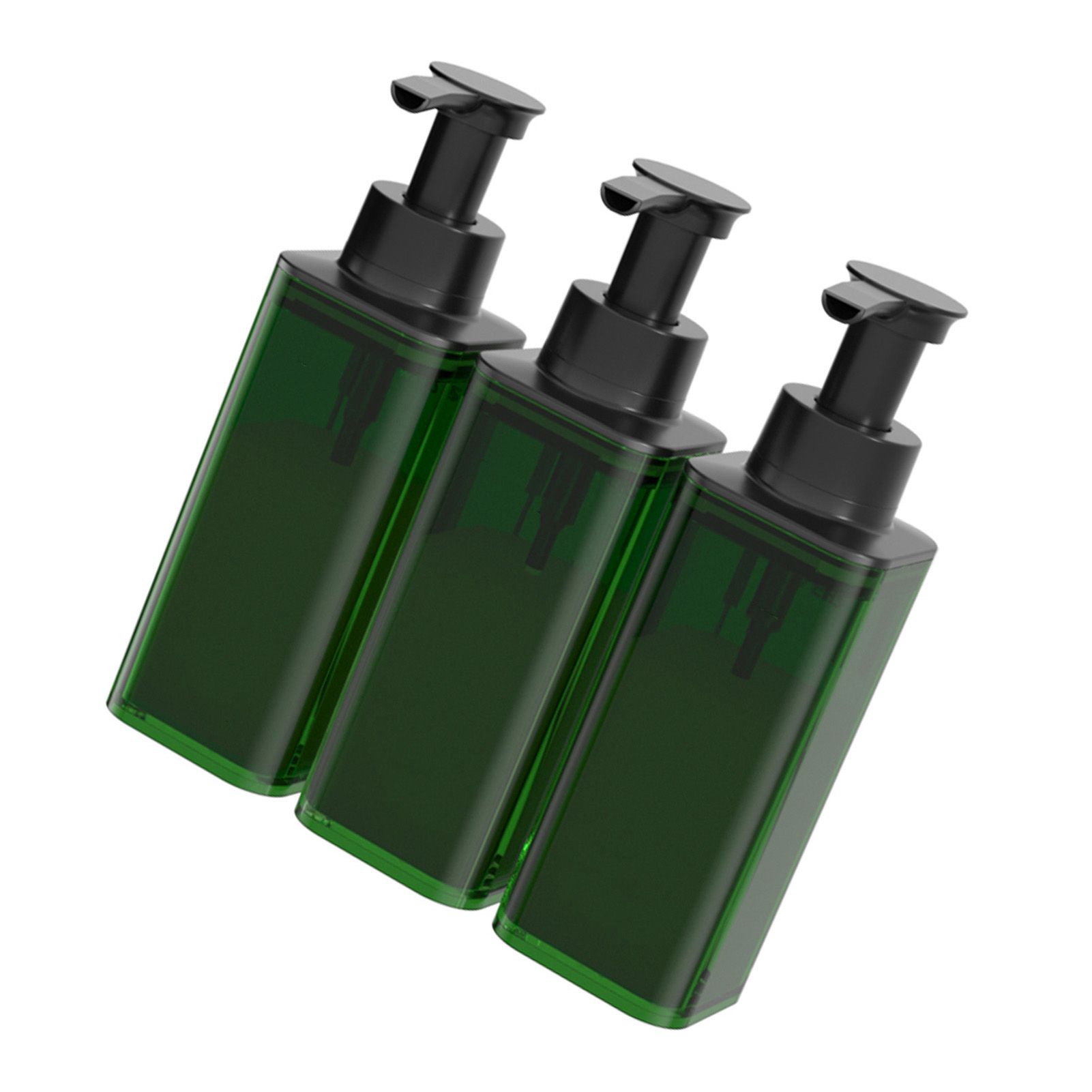 3 Chamber Soap Dispenser Wall Mount Manual Shampoo Liquid Container Leakproof view 9
